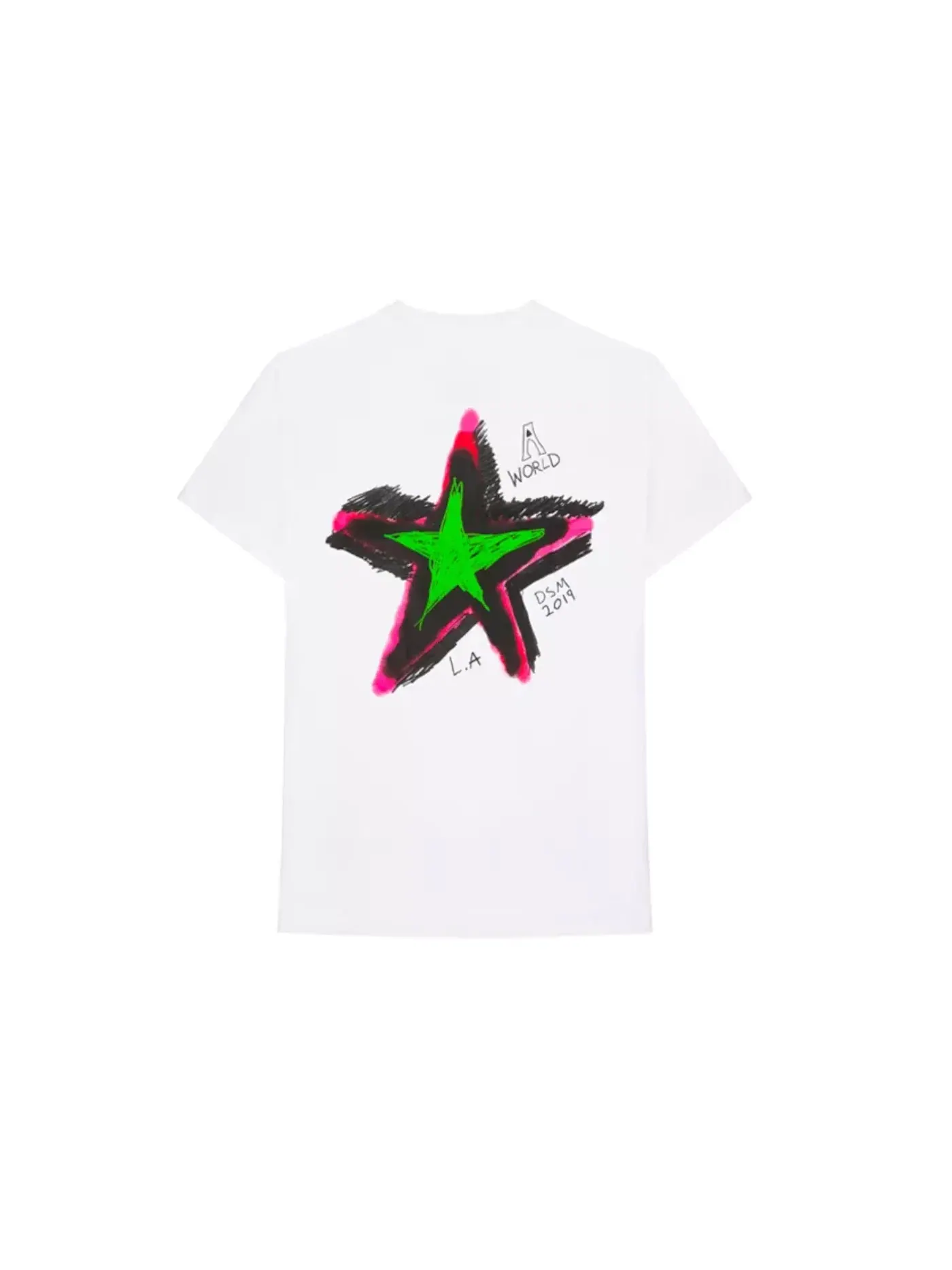 Мужская футболка с принтом Travis Scott Astroworld x DSM Star Tee Travis Scott — изображение 2 из 2, белый