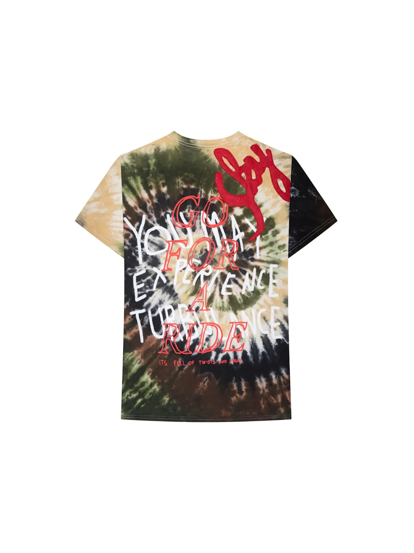 Мужская футболка с принтом Tie Dye Travis Scott Tee — изображение 2 из 2, мульти