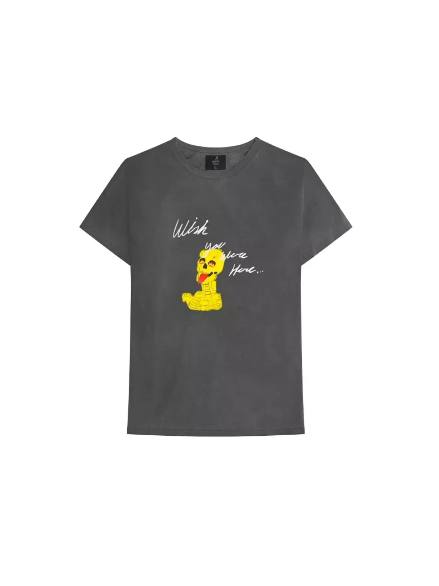 Мужская футболка с принтом Wish You Were Here Tee Travis Scott — изображение 1 из 2, черный