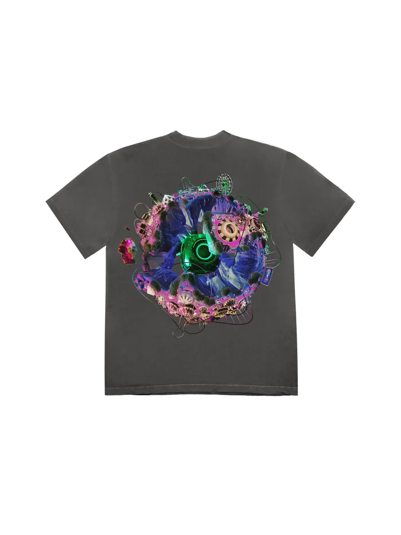 Мужская футболка с принтом Travis Scott T-shirt — изображение 2 из 2, черный