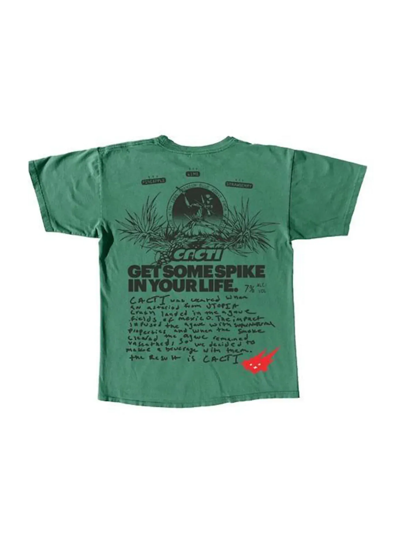 Мужская футболка Travis Scott Cacti Get Some Spike — изображение 1 из 2, зеленый