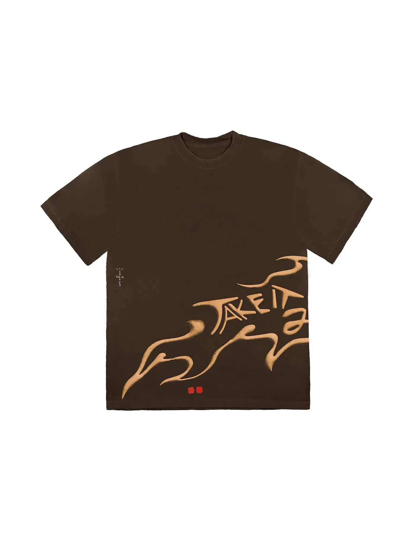 Мужская футболка с принтом Travis Scott Cactus Jack 2 The Max T-shirt — изображение 2 из 2, коричневый