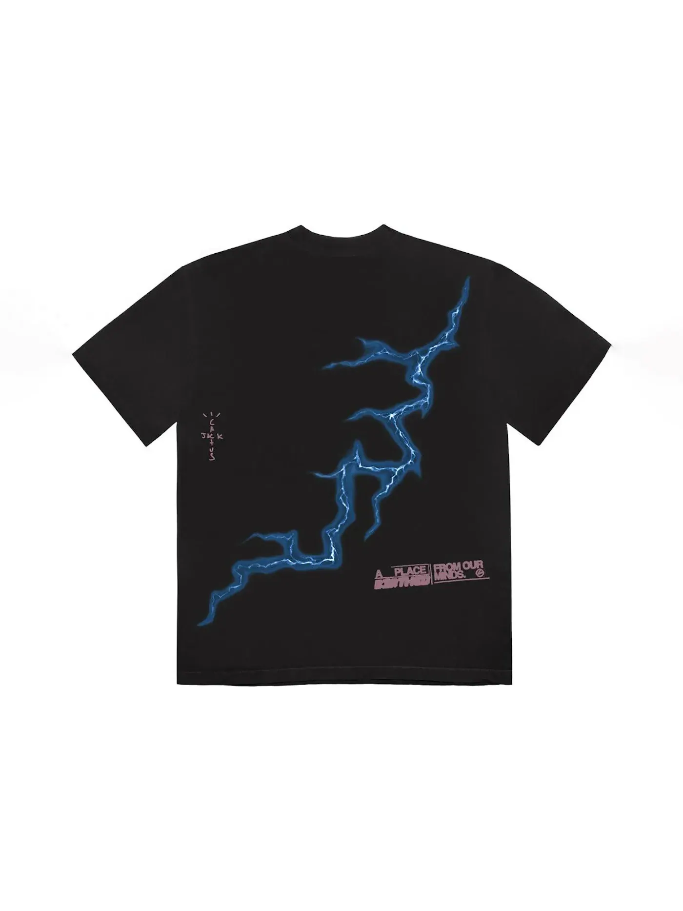 Мужская футболка с принтом Travis Scott Cactus Jack For Fragment Danger Tee — изображение 2 из 2, черный