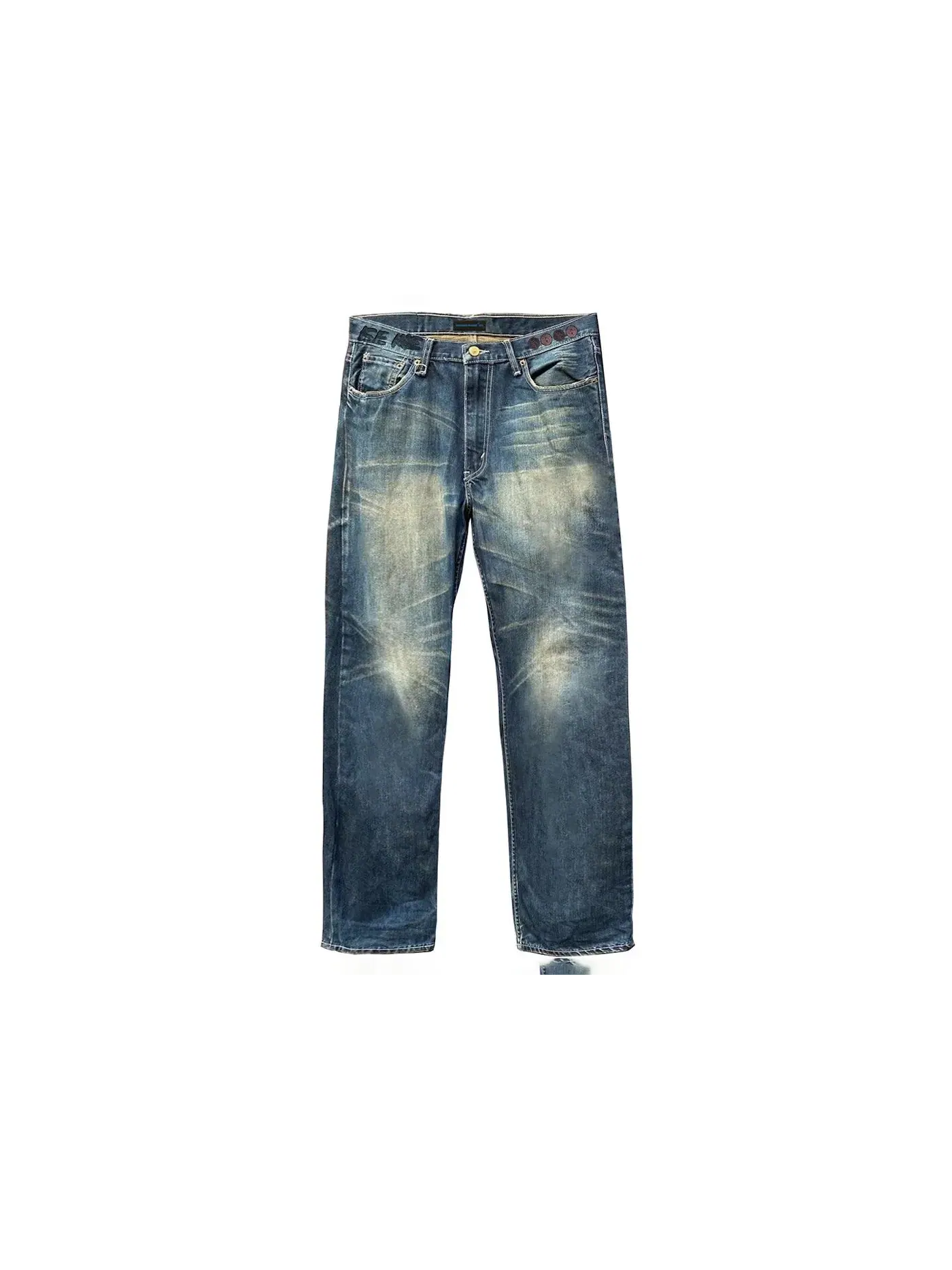 Мужские джинсы с эффектом потертости Pant Travis Scott — изображение 2 из 2, синий