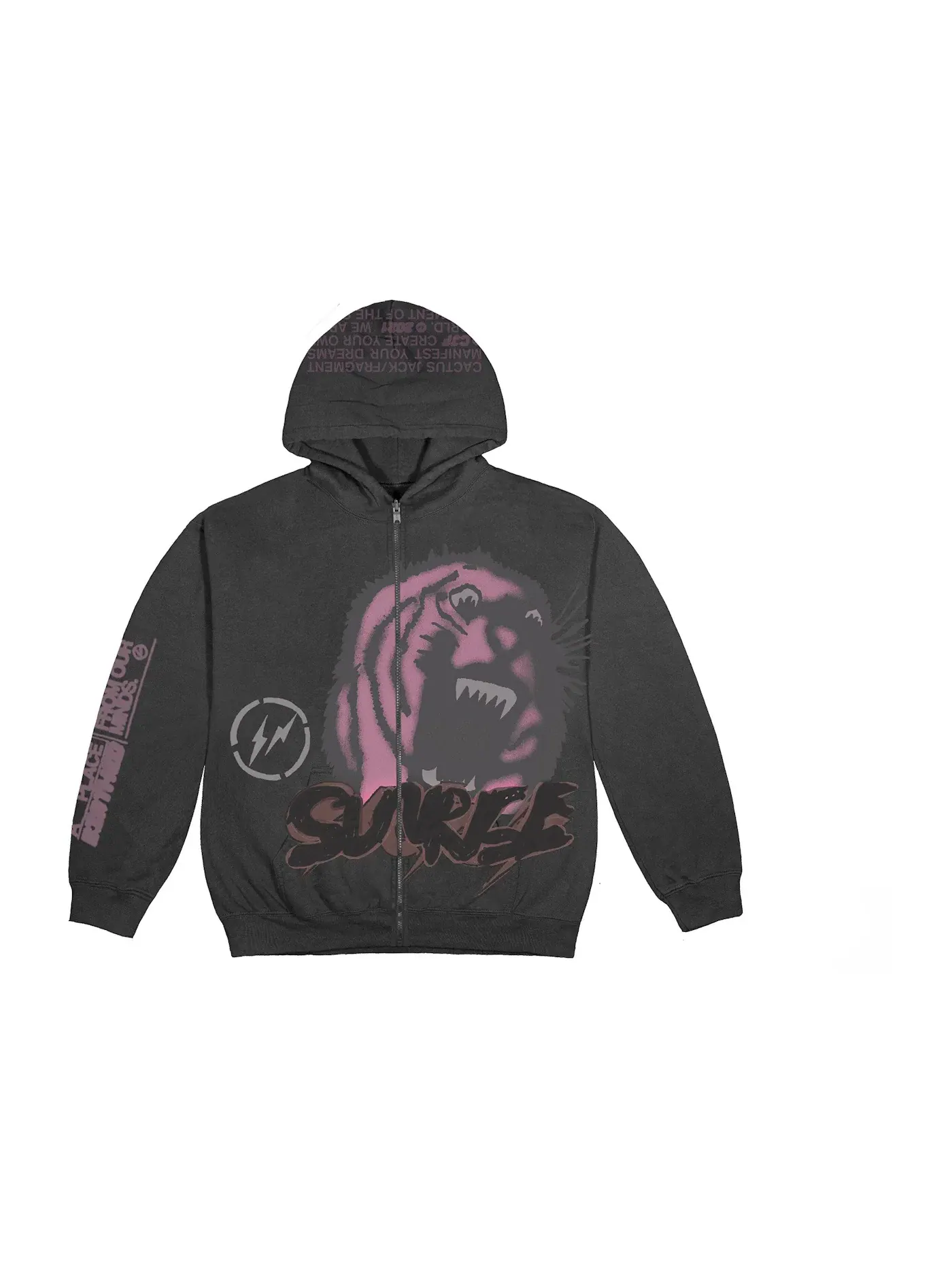 Мужская худи на молнии Fragment Sunrise Travis Scott Cactus Jack — изображение 1 из 2, черный
