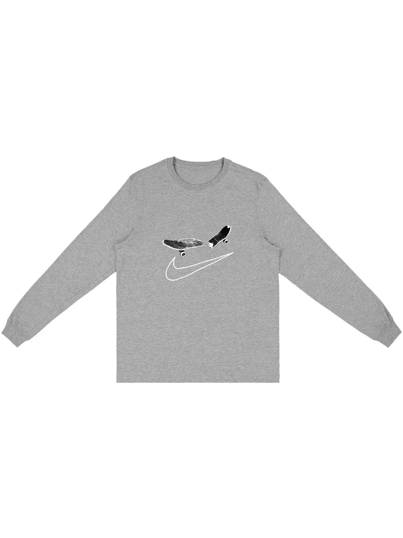Мужская футболка с длинным рукавом Cactus Jack T-Shirt II Travis Scott — изображение 1 из 2, серый