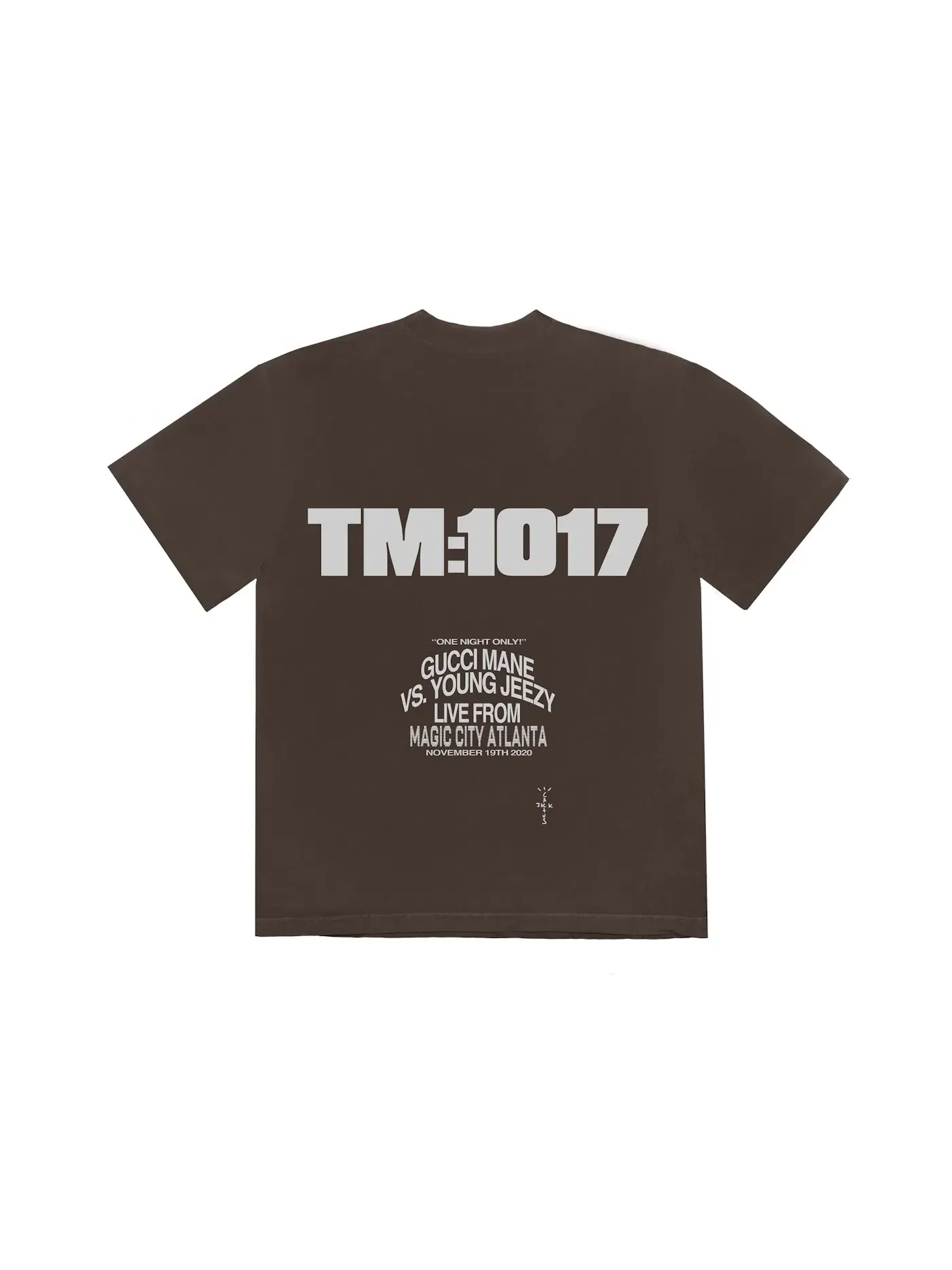 Мужская футболка с принтом Travis Scott Cactus Jack For Verzuz TM:1017 — изображение 2 из 2, коричневый