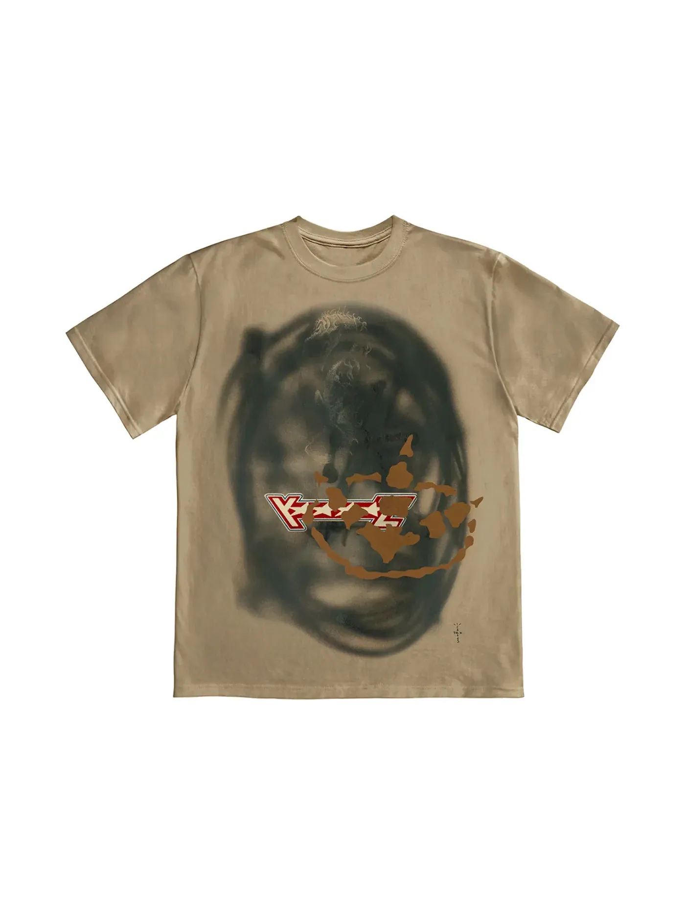 Мужская футболка с принтом Travis Scott Cactus Jack Sprayed Shirt — изображение 1 из 2, мульти
