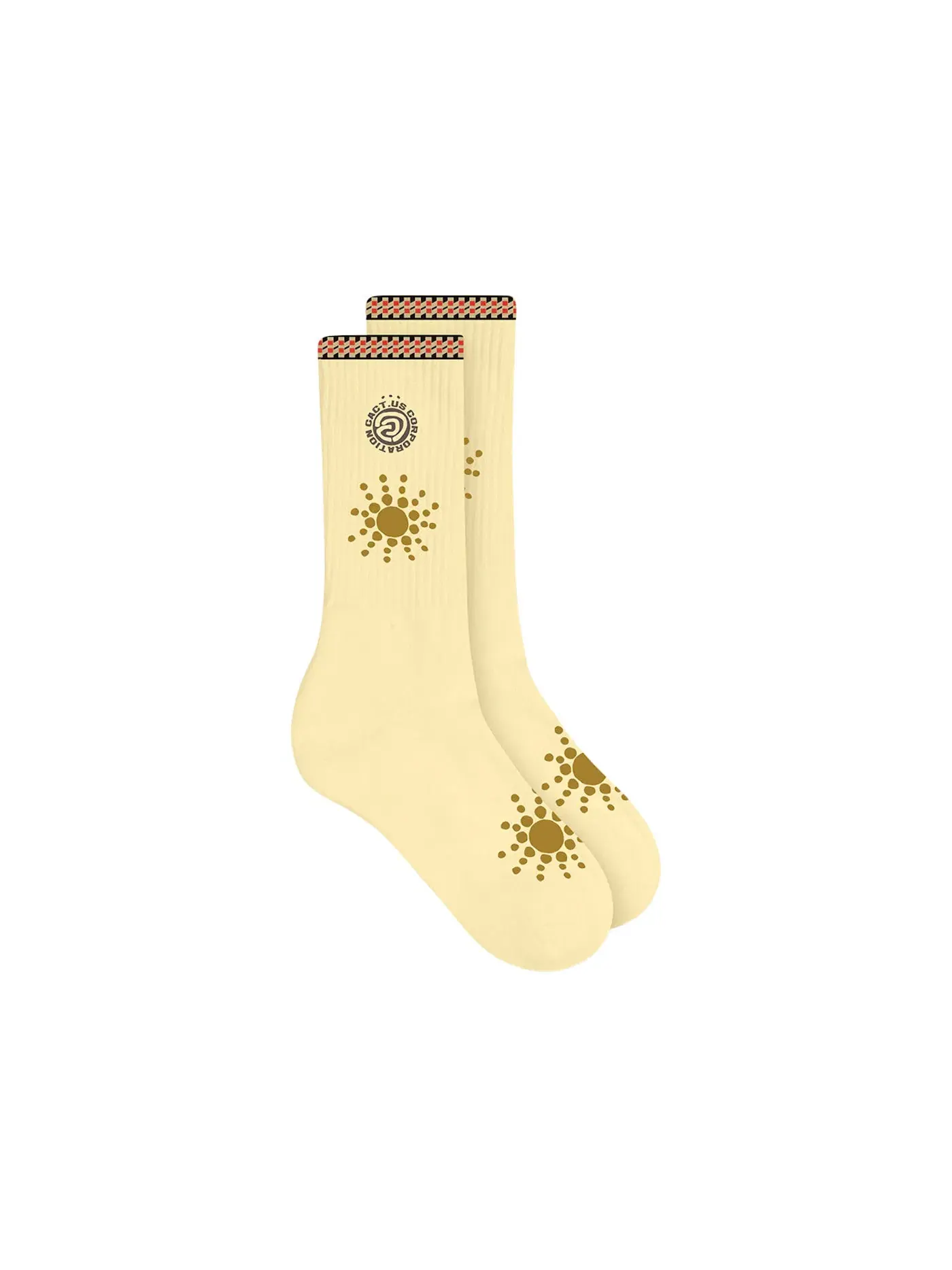 Детские носки с принтом Travis Scott Cactus Jack Starburst Socks — изображение 1 из 1, бежевый