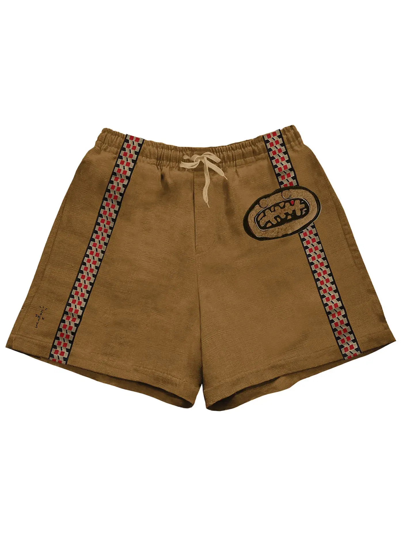 Мужские шорты с полосками Travis Scott Short — изображение 1 из 2, коричневый мульти