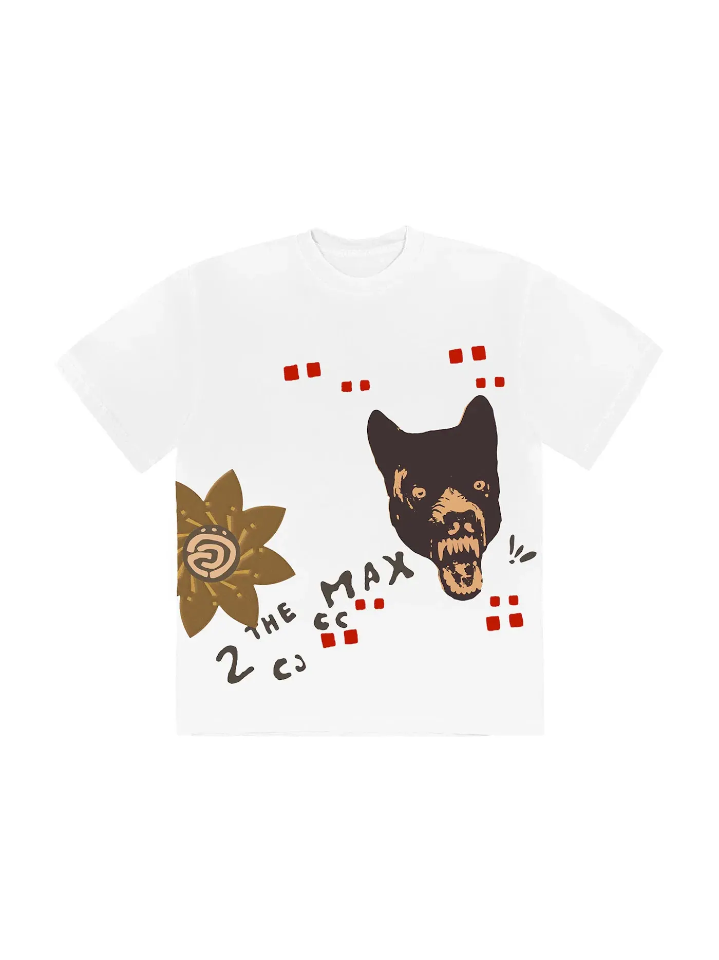 Мужская футболка с принтом Travis Scott Cactus Jack Wolf T-shirt White — изображение 1 из 2, белый