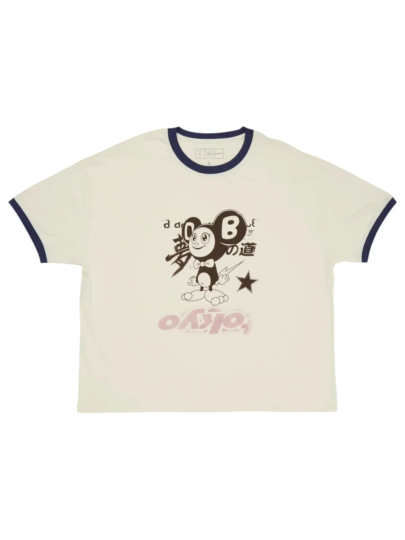 Мужская футболка с принтом Travis Scott Cactus Jack x Fragment x Takashi Murakami Tokyo Ringer Tee — изображение 1 из 2
