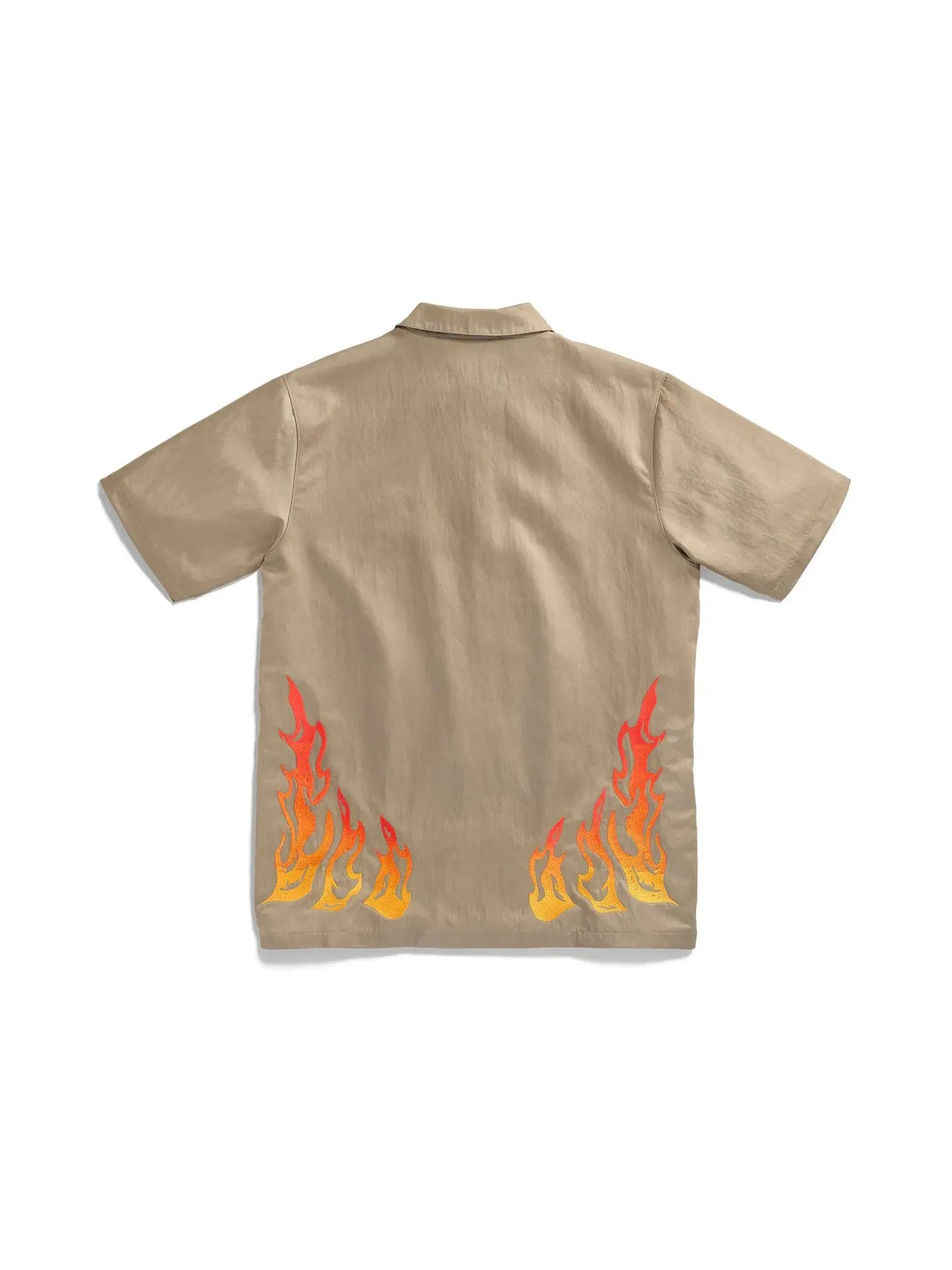 Мужская рубашка с принтом Button Down Shirt Travis Scott — изображение 2 из 2, хаки красный