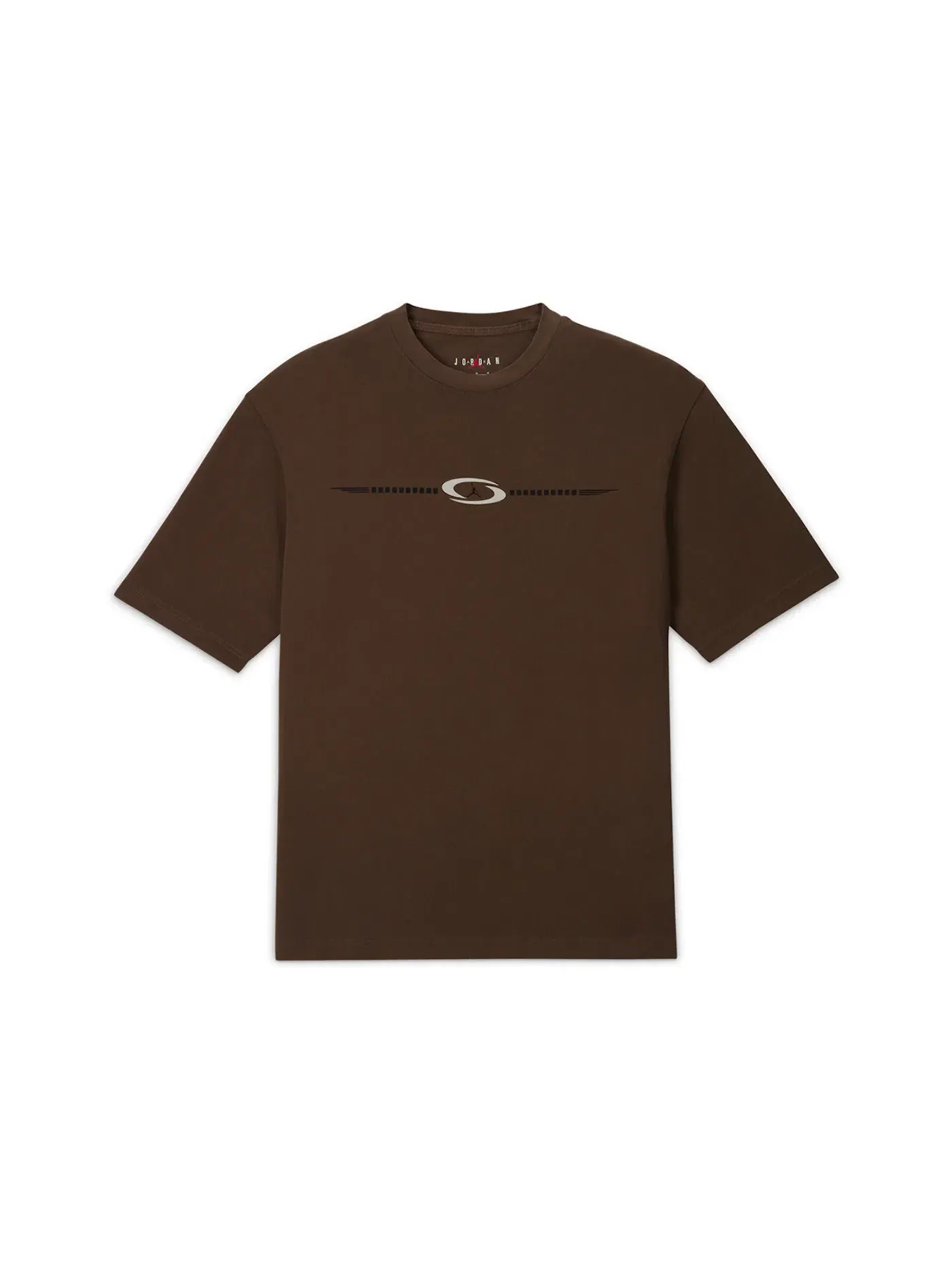 Мужская футболка с принтом Travis Scott Cactus Jack x Jordan MJ TS Logo Tee — изображение 2 из 2, коричневый