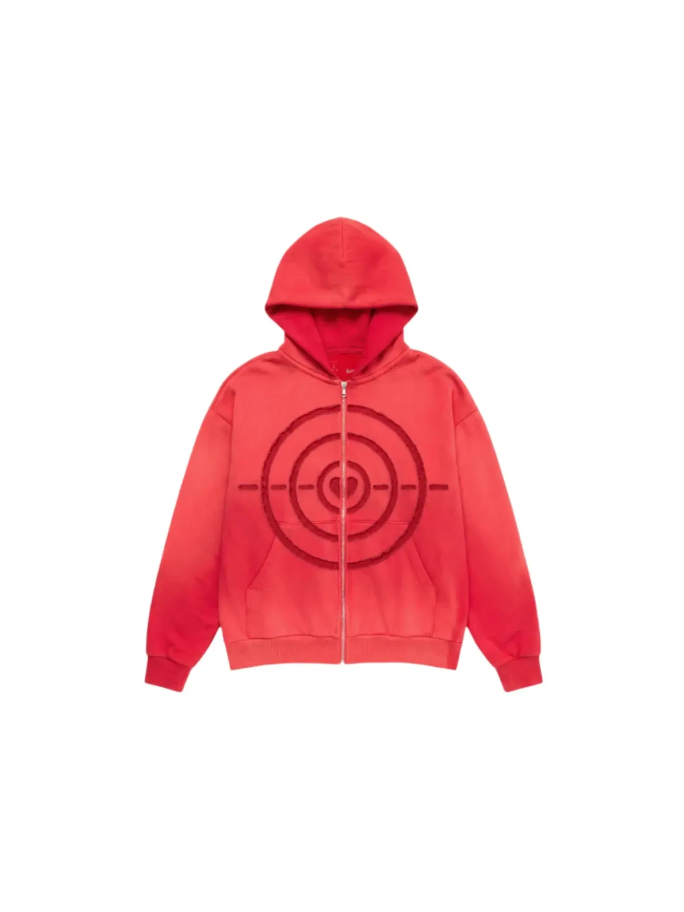 Мужская худи с принтом Travis Scott Cactus Jack x Nike Bullseye Heavy Wash Zip Hoodie — изображение 1 из 1, красный