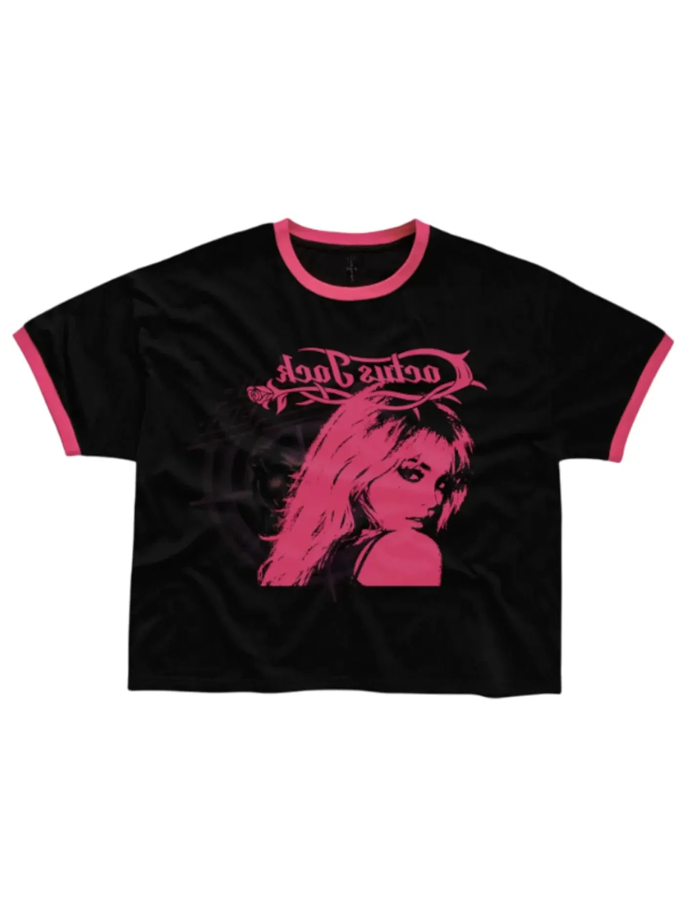 Мужская футболка с принтом Travis Scott Cactus Jack x Nike Burning Desire Ringer T-shirt — изображение 1 из 1, черный