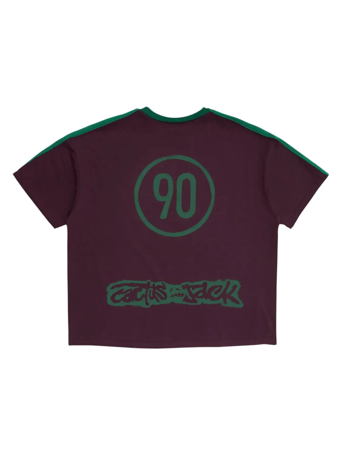 Мужская футболка с принтом Travis Scott Cactus Jack x Nike Portugal Total 90 Tee — изображение 2 из 2, темный красный