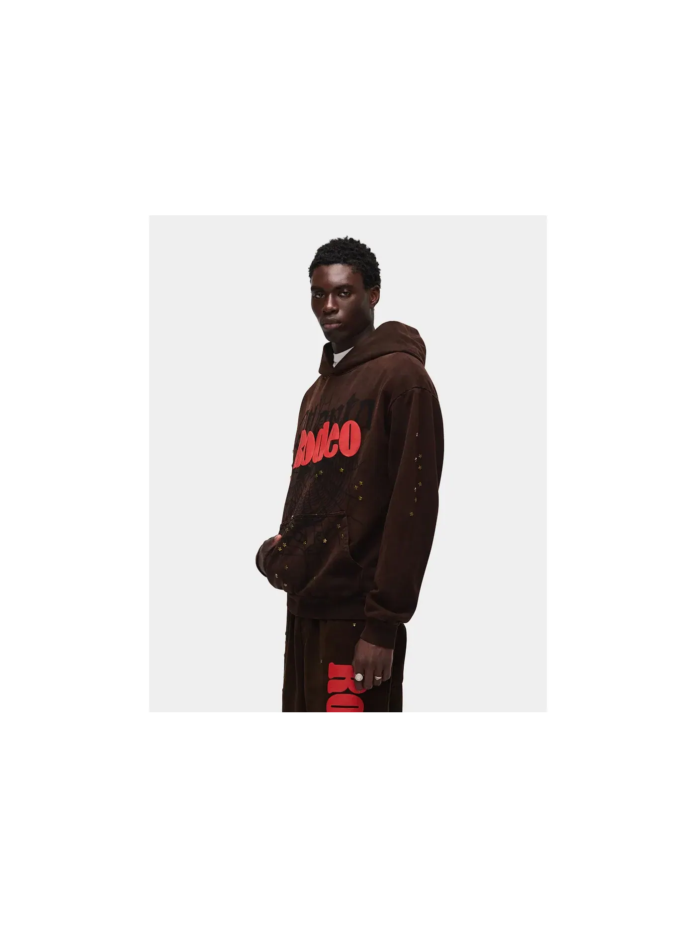 Мужская худи с принтом Days Before Rodeo Travis Scott — изображение 3 из 5, коричневый