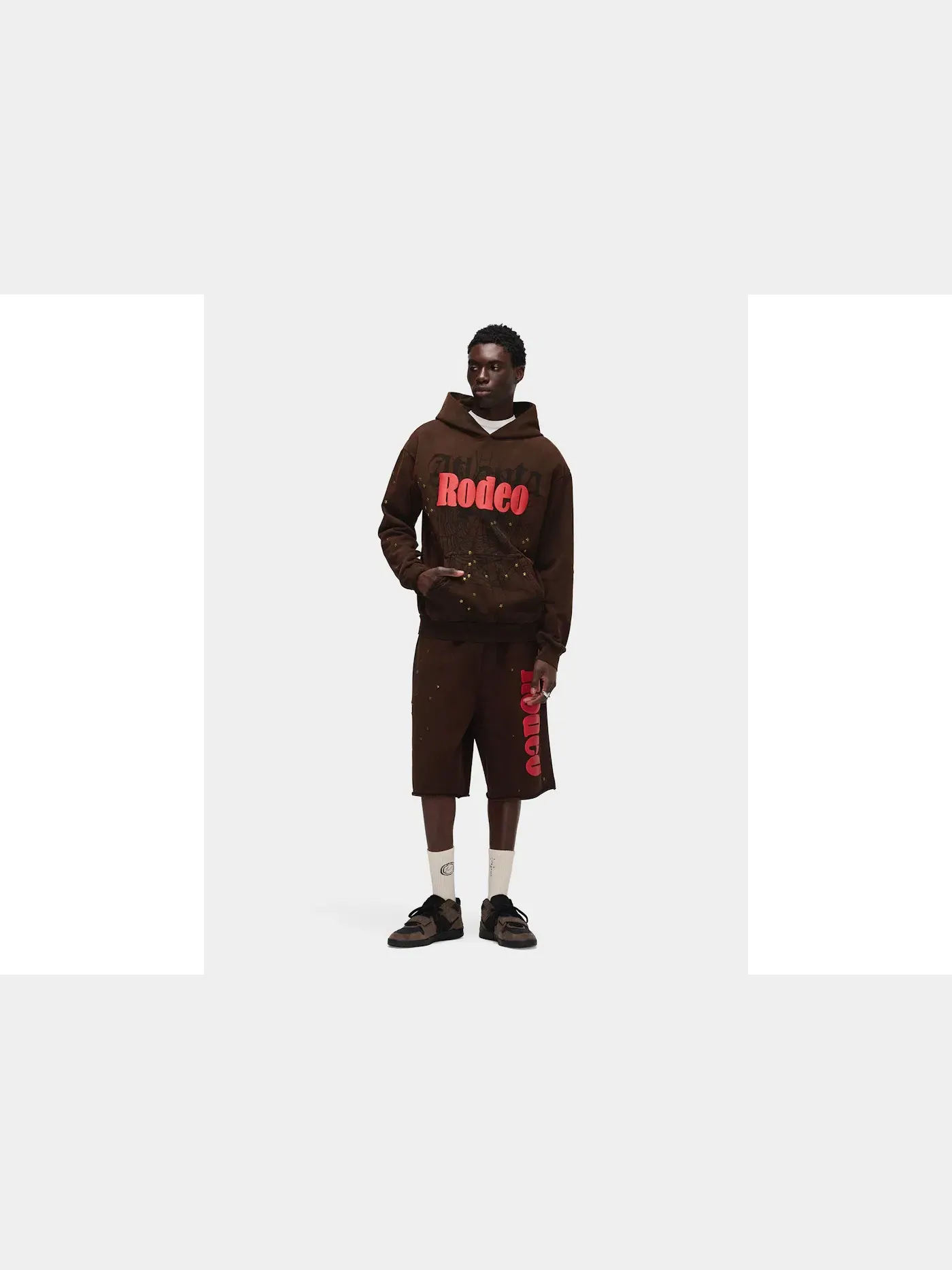 Мужская худи с принтом Days Before Rodeo Travis Scott — изображение 5 из 5, коричневый