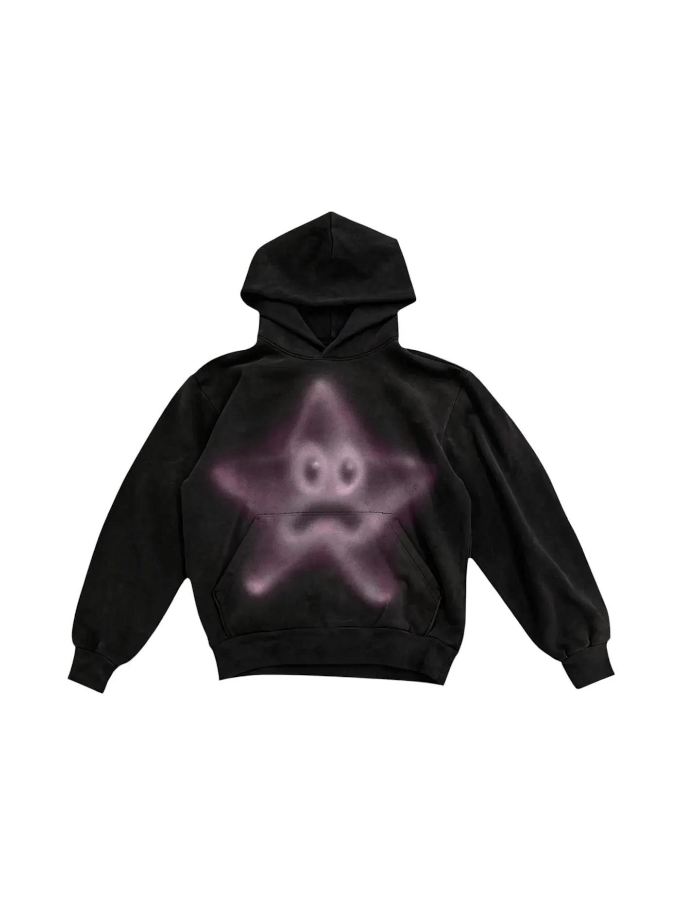 Мужской худи с принтом Travis Scott Cactus Jack x Spongebob Patrick Star Hoodie — изображение 1 из 2, черный