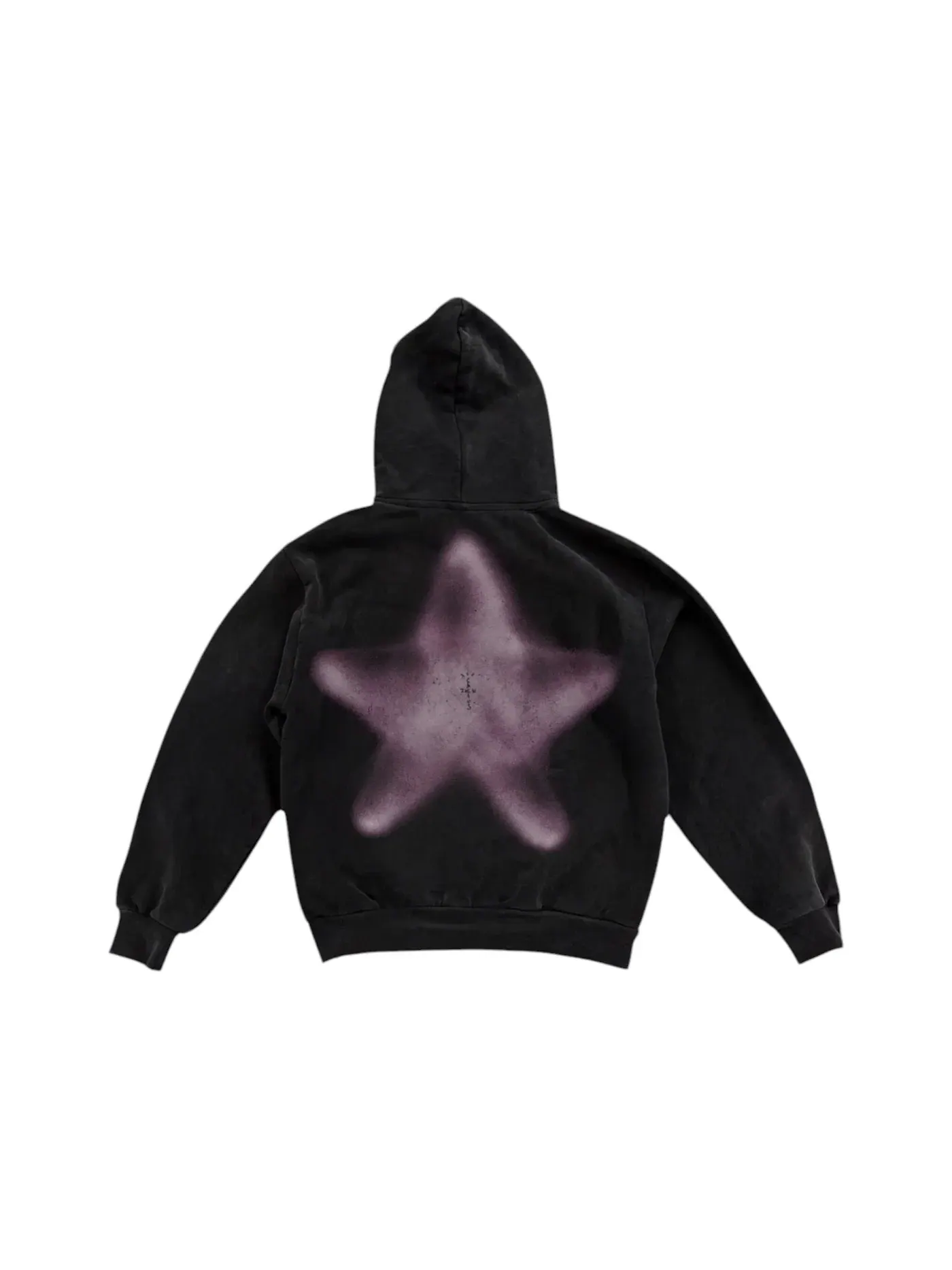 Мужской худи с принтом Travis Scott Cactus Jack x Spongebob Patrick Star Hoodie — изображение 2 из 2, черный