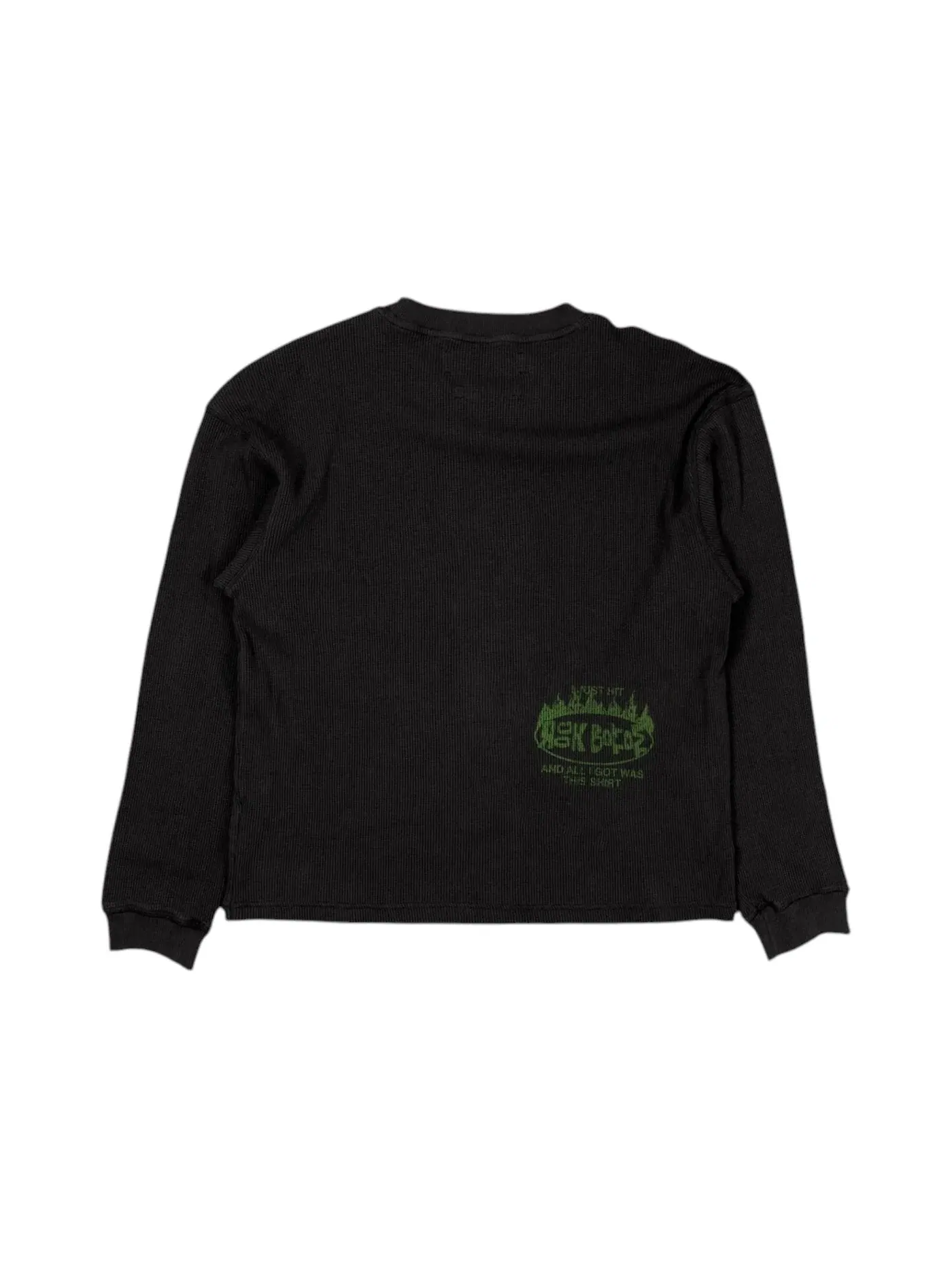 Мужской лонгслив с принтом Travis Scott Cactus Jack x Spongebob Rock Bottom Longsleeve Thermal Travis Scott, черный
