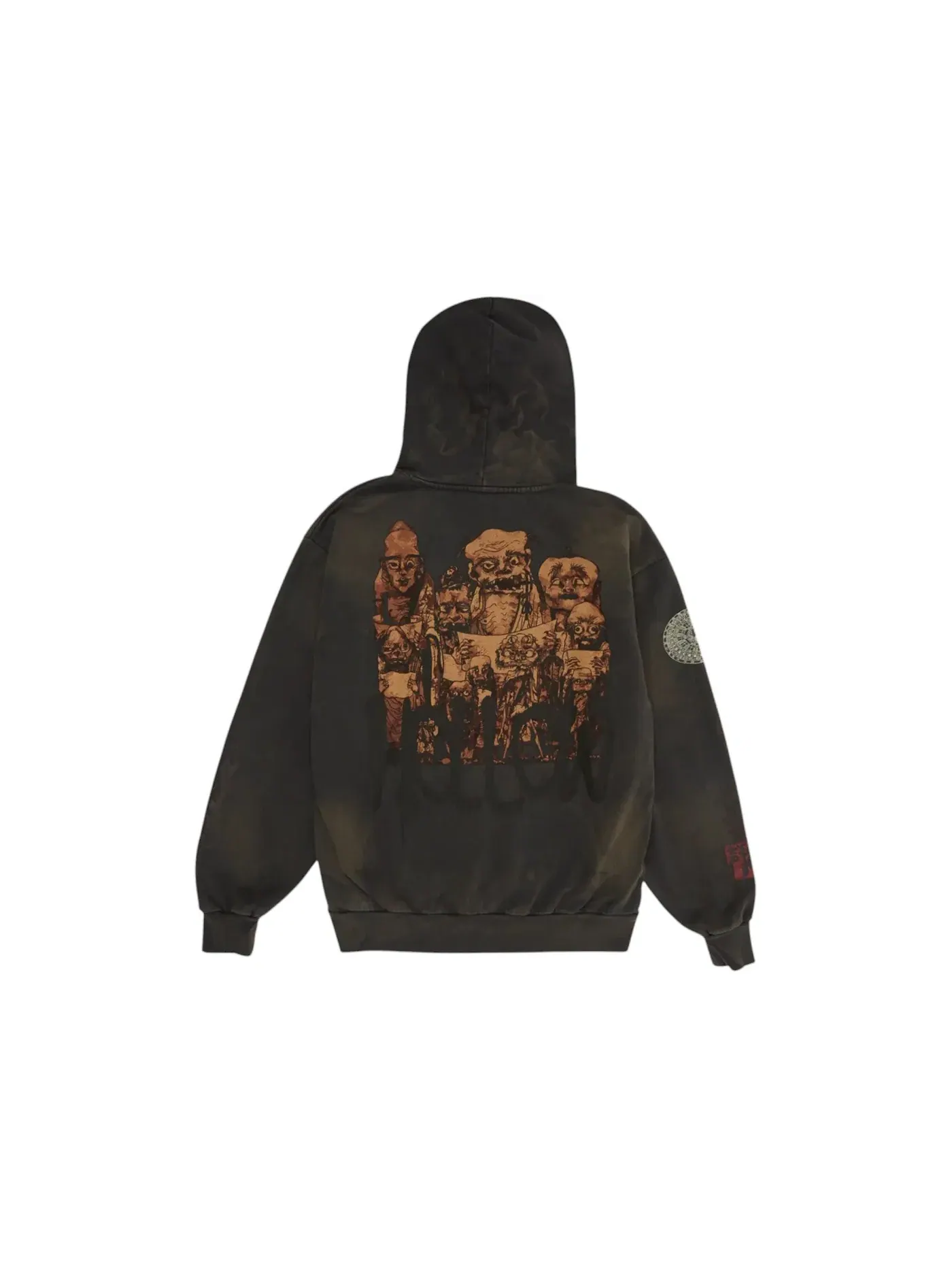 Мужская худи с принтом Hollow Hoodie Travis Scott — изображение 2 из 2, коричневый