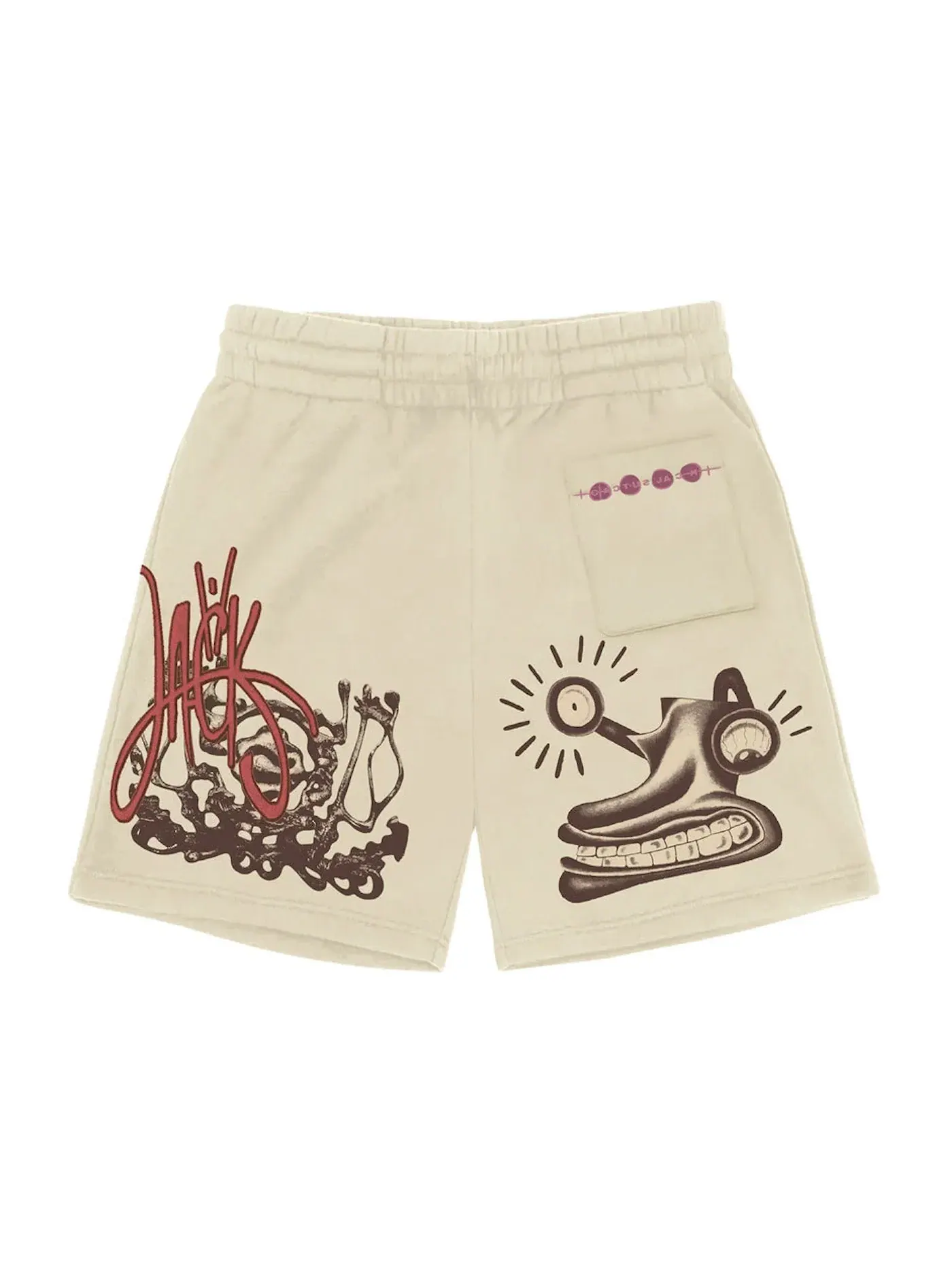 Мужские шорты с принтом Travis Scott Shorts — изображение 2 из 2, прозрачный