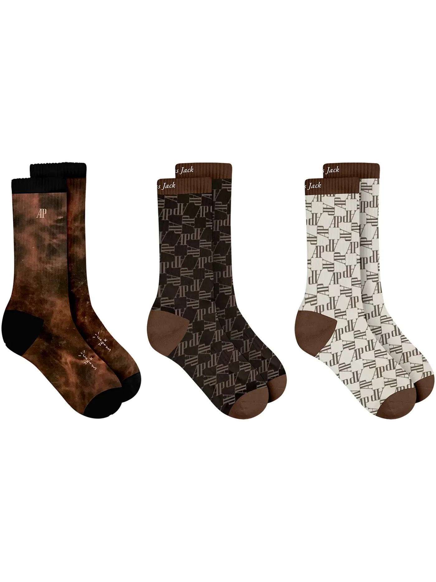 Мужские носки с принтом набор из 3 пар Socks (Set of 3) Travis Scott — изображение 1 из 1, мульти