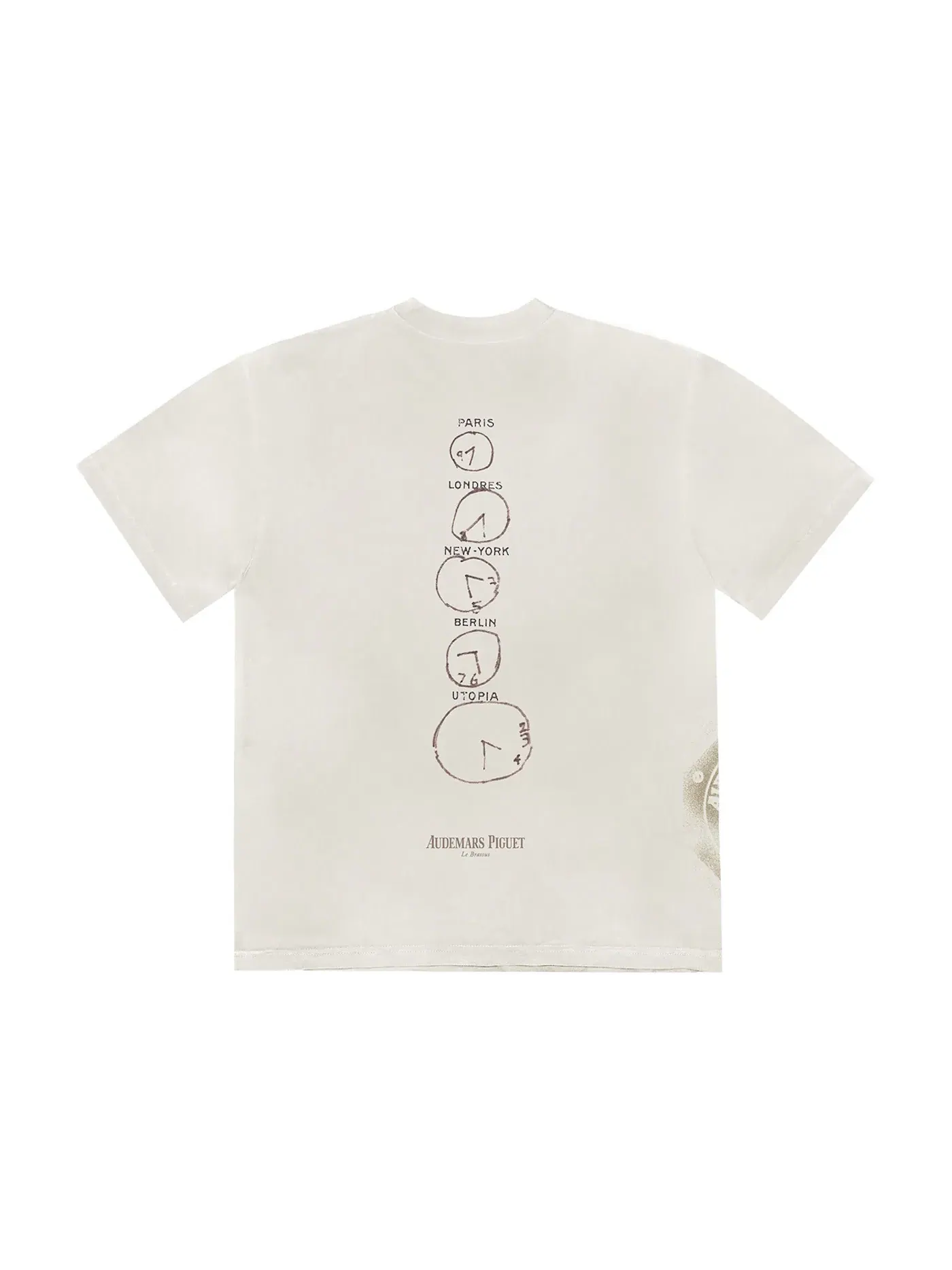 Мужская футболка с принтом Travis Scott CJ x Audemars Piguet Time Zones Tee Travis Scott — изображение 1 из 2, белый