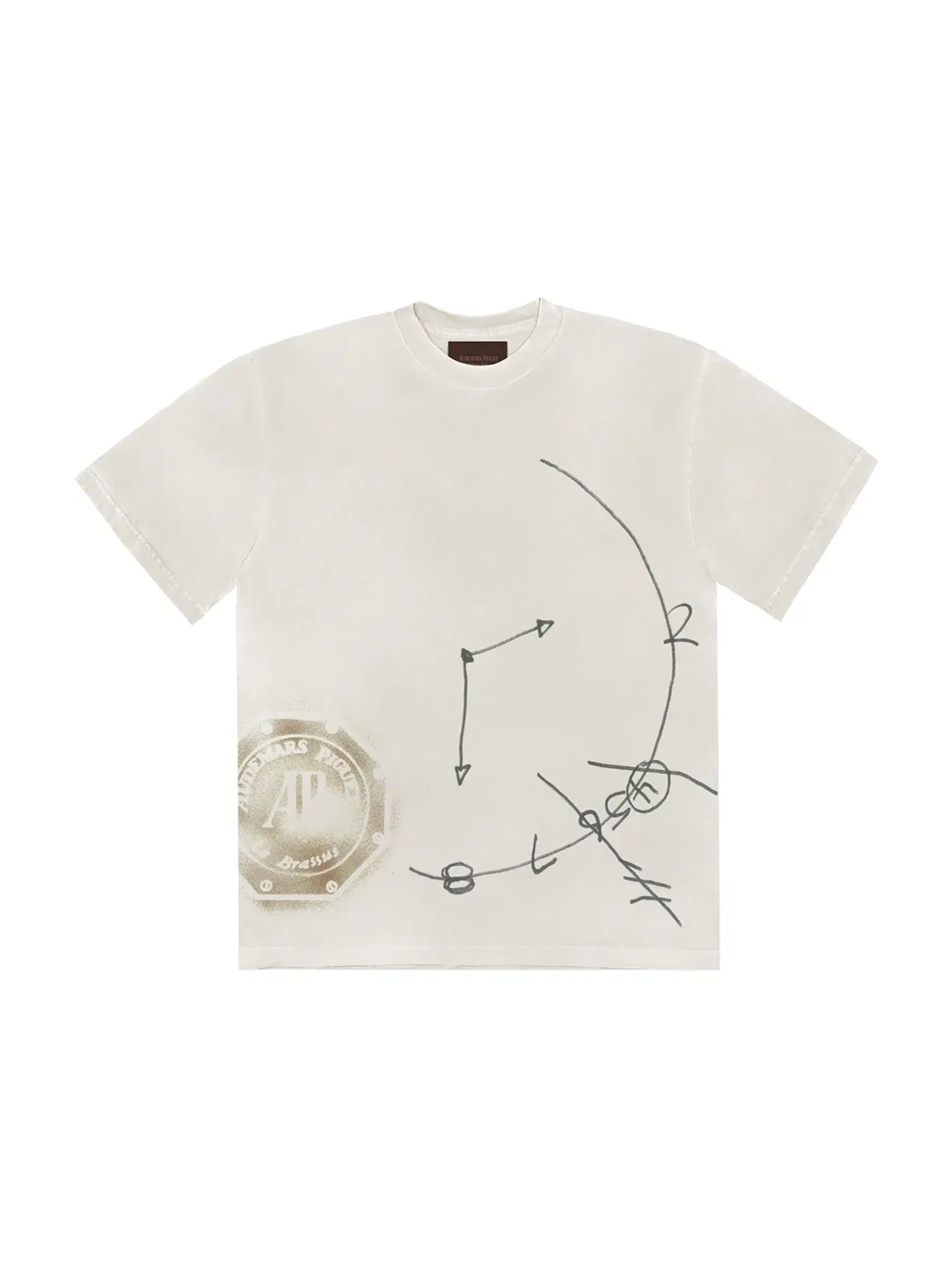 Мужская футболка с принтом Travis Scott CJ x Audemars Piguet Time Zones Tee Travis Scott — изображение 2 из 2, белый