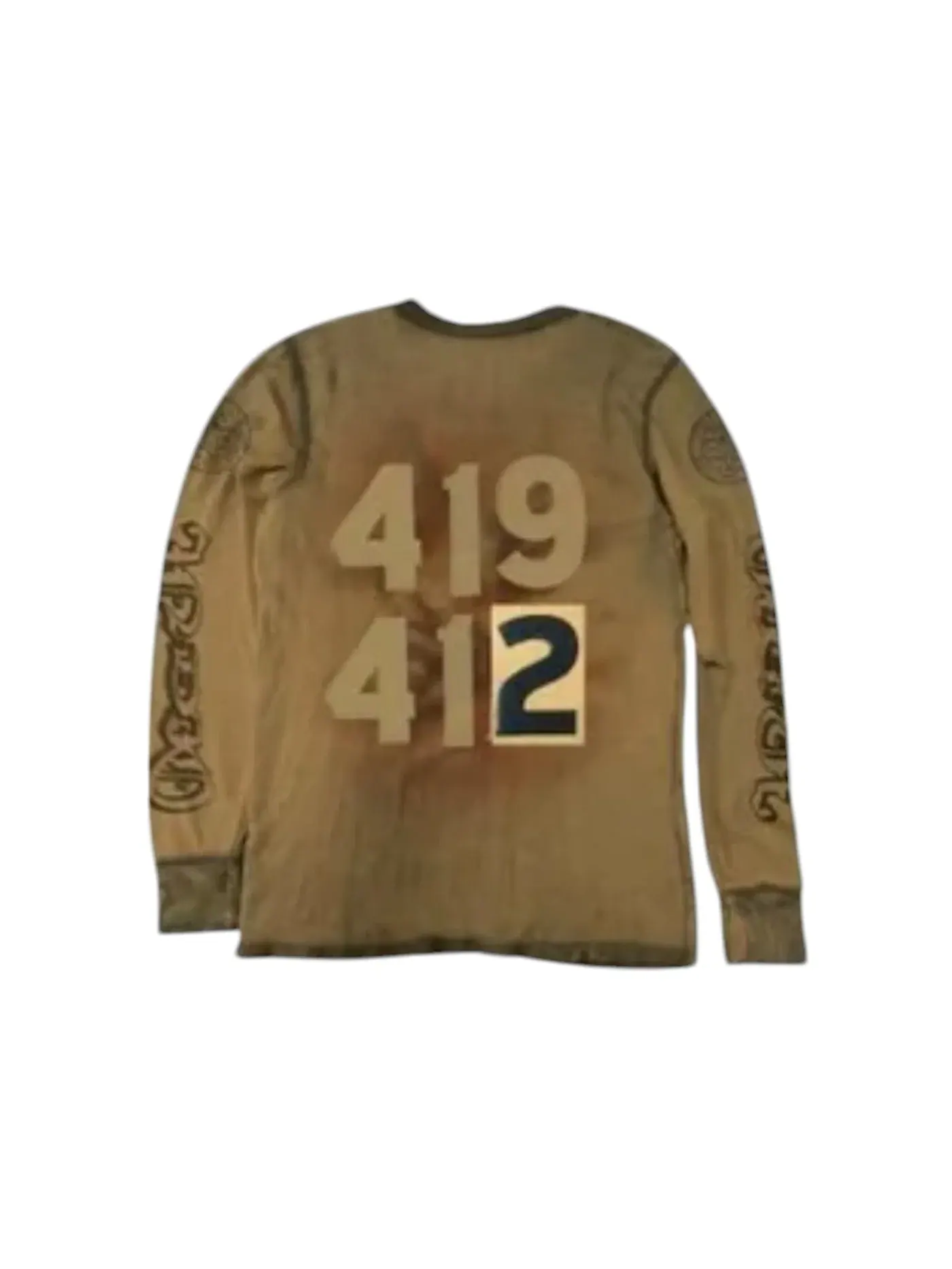 Мужская футболка с принтом Travis Scott Thermal — изображение 2 из 2, коричневый