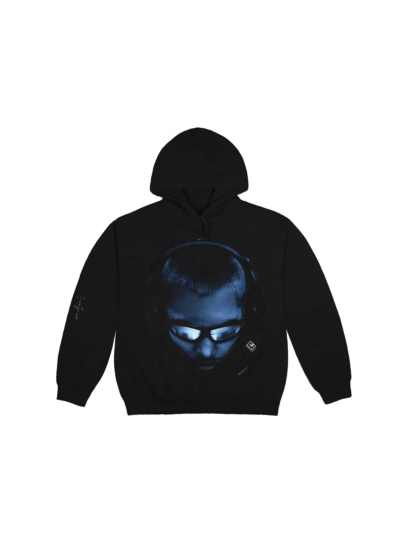 Мужская худи с принтом Travis Scott Hoodie — изображение 1 из 2, черный