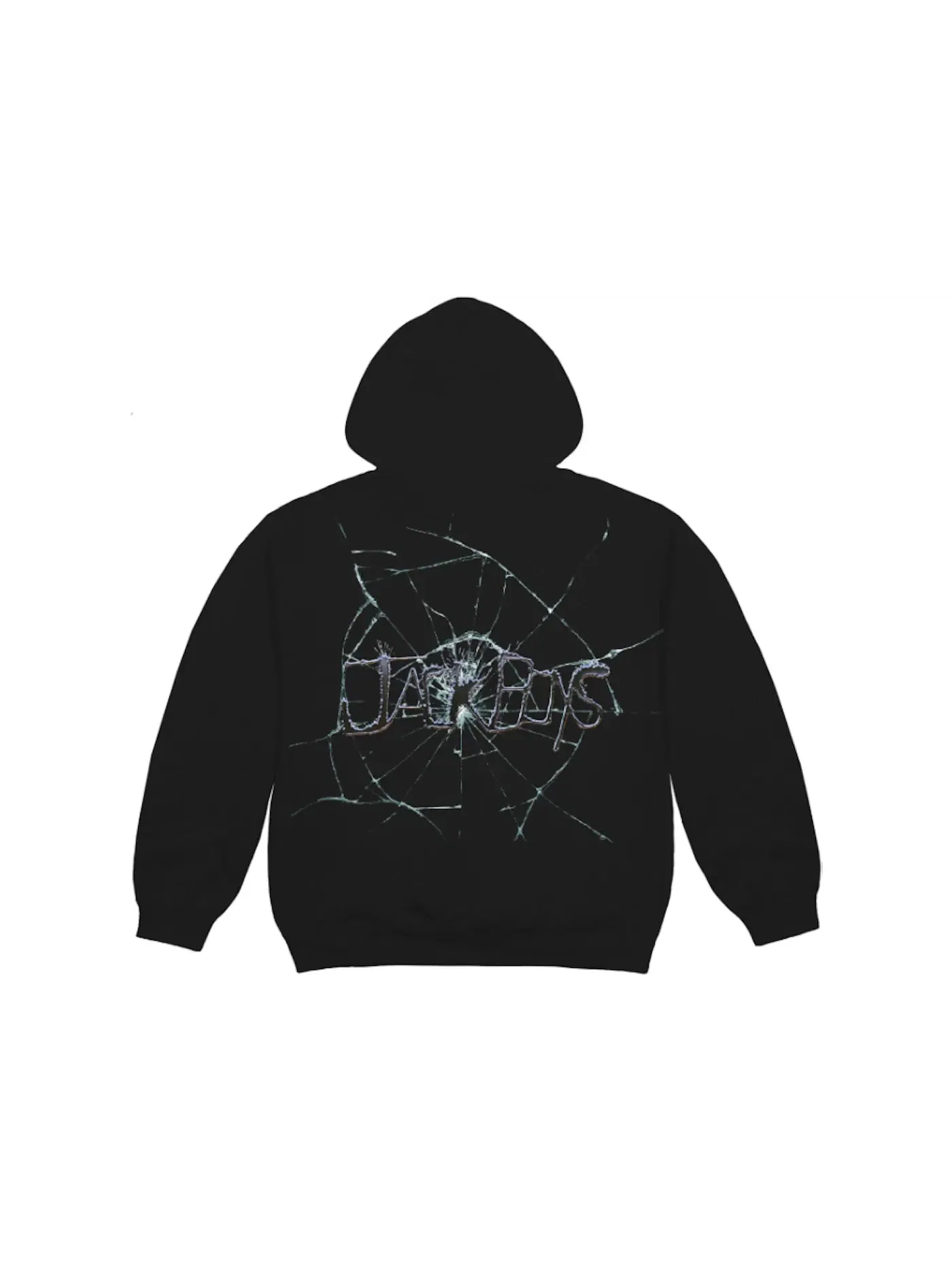 Мужской худи с принтом Cracked Hoodie Travis Scott — изображение 2 из 2, черный