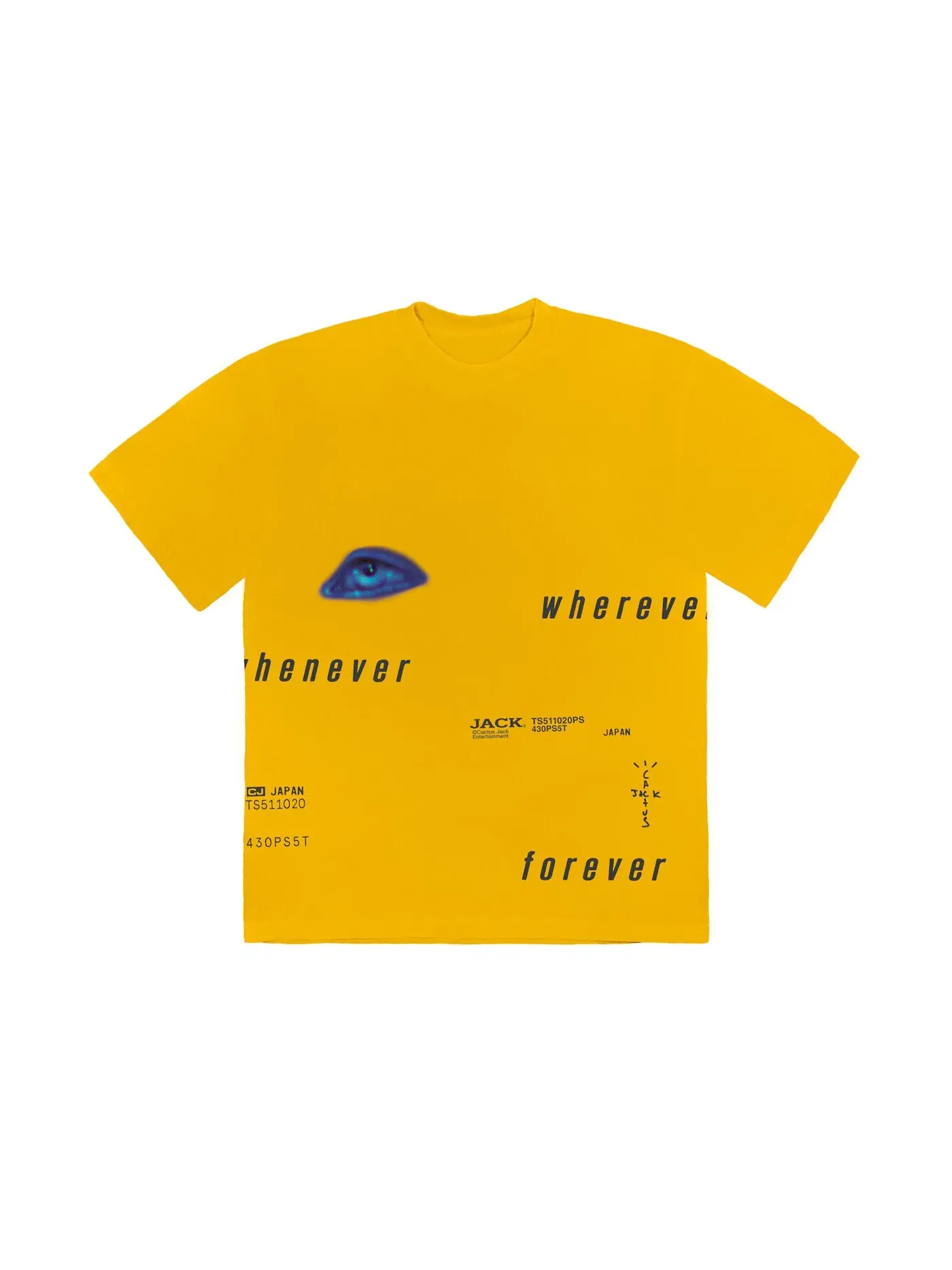 Мужская футболка с принтом Travis Scott T-shirt — изображение 1 из 2, желтый
