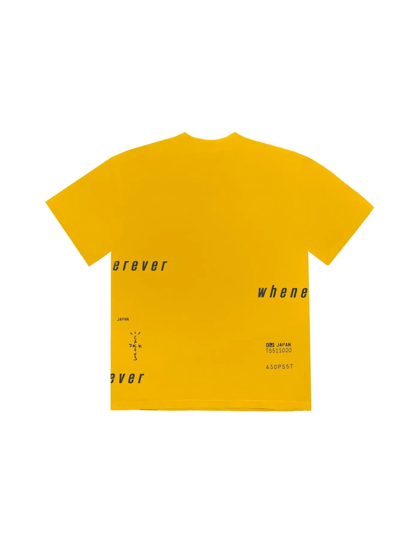 Мужская футболка с принтом Travis Scott T-shirt — изображение 2 из 2, желтый