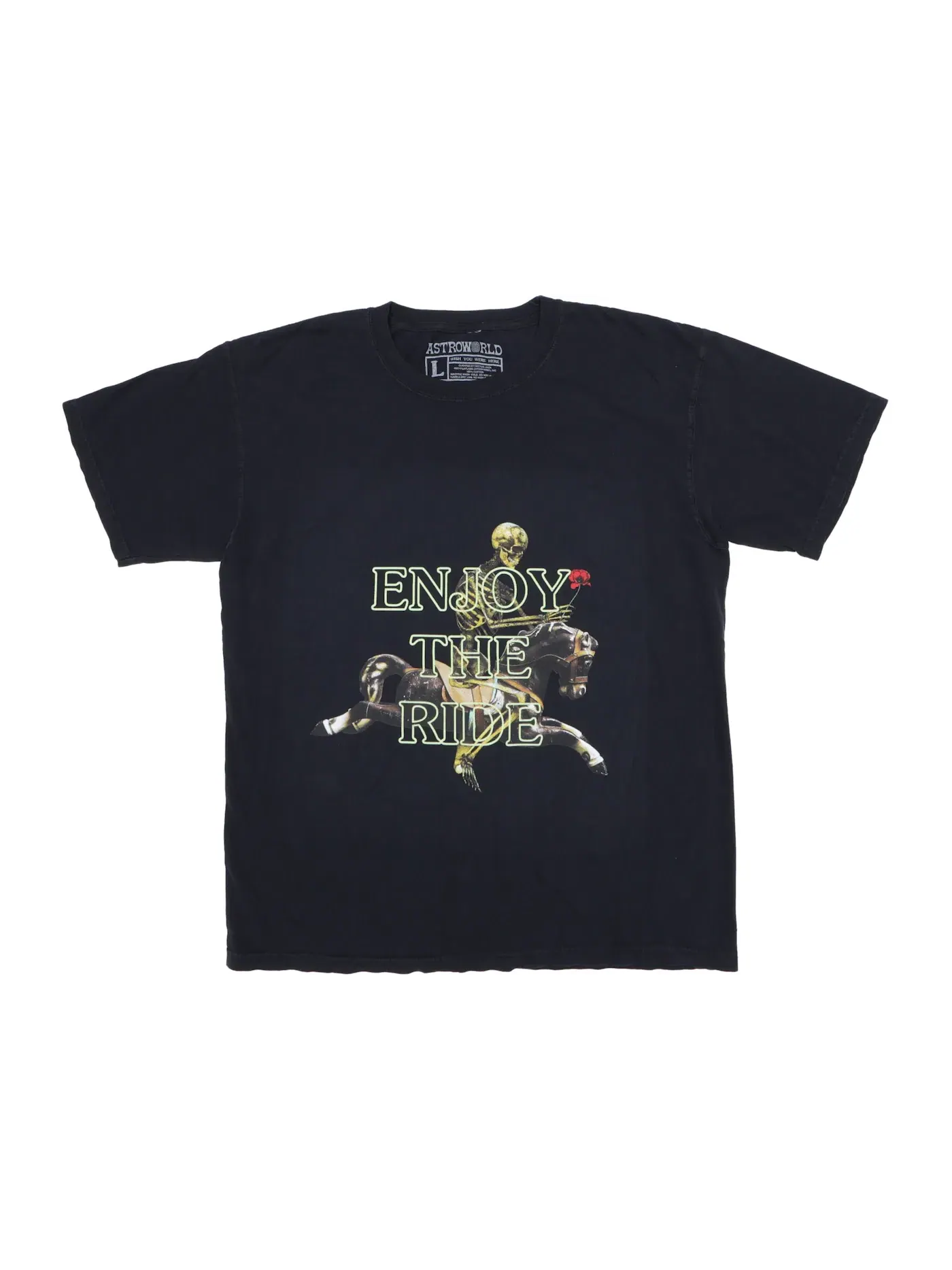 Мужская футболка с принтом Travis Scott Tee — изображение 1 из 2, черный