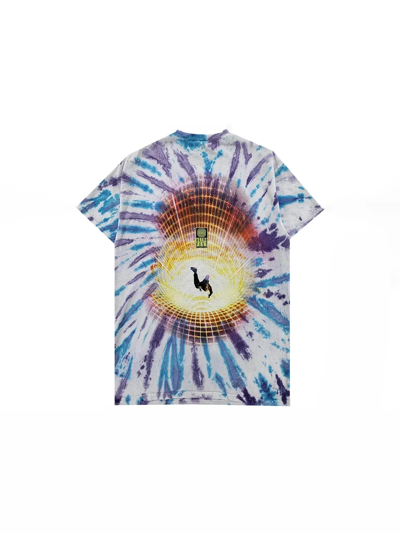 Мужская футболка с принтом Travis Scott Flame T-shirt Tie Dye — изображение 2 из 2, мульти