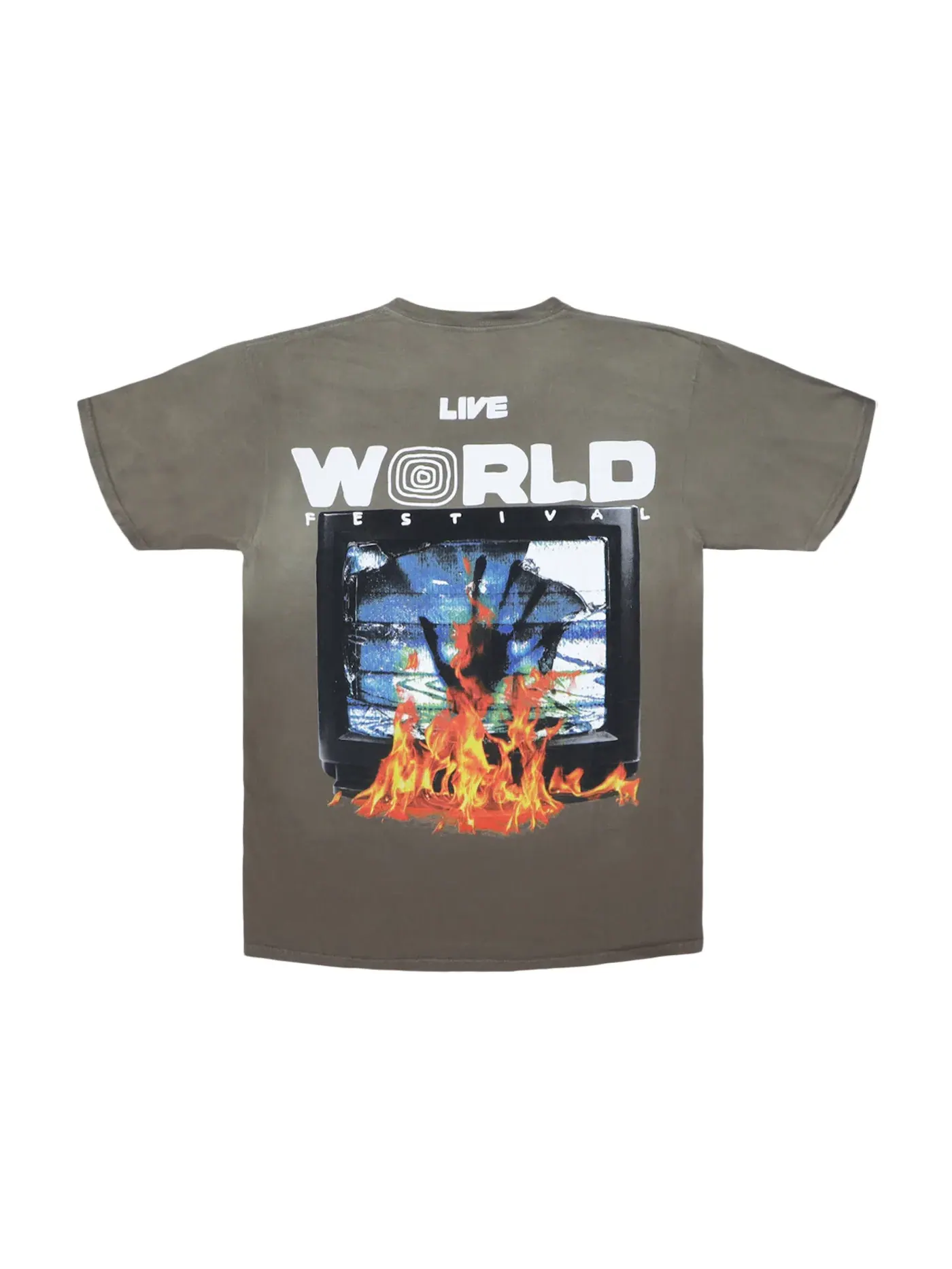 Мужская футболка с принтом Travis Scott Tee — изображение 2 из 2, зеленый
