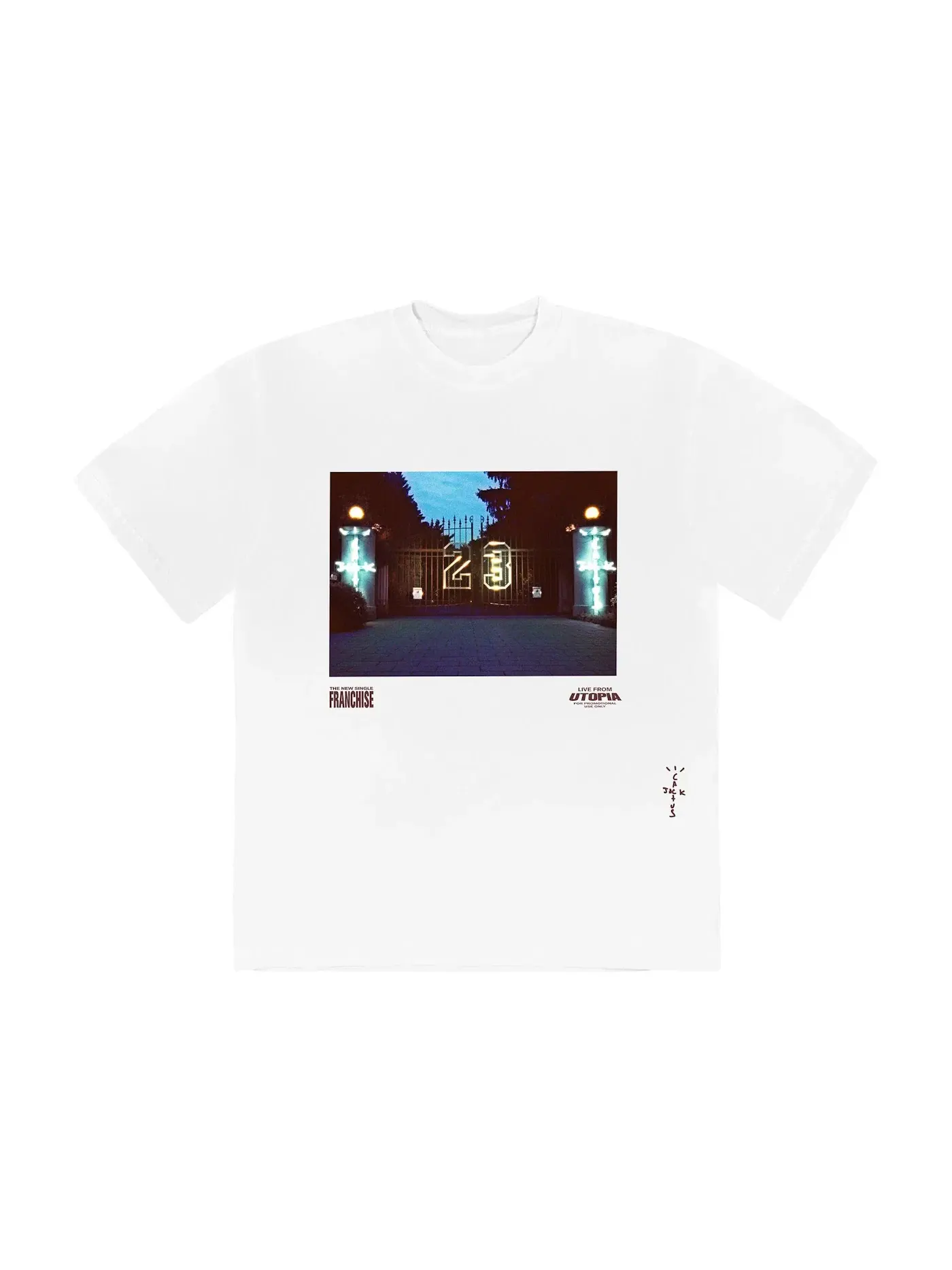 Мужская футболка с принтом Travis Scott T-Shirt — изображение 1 из 1, белый