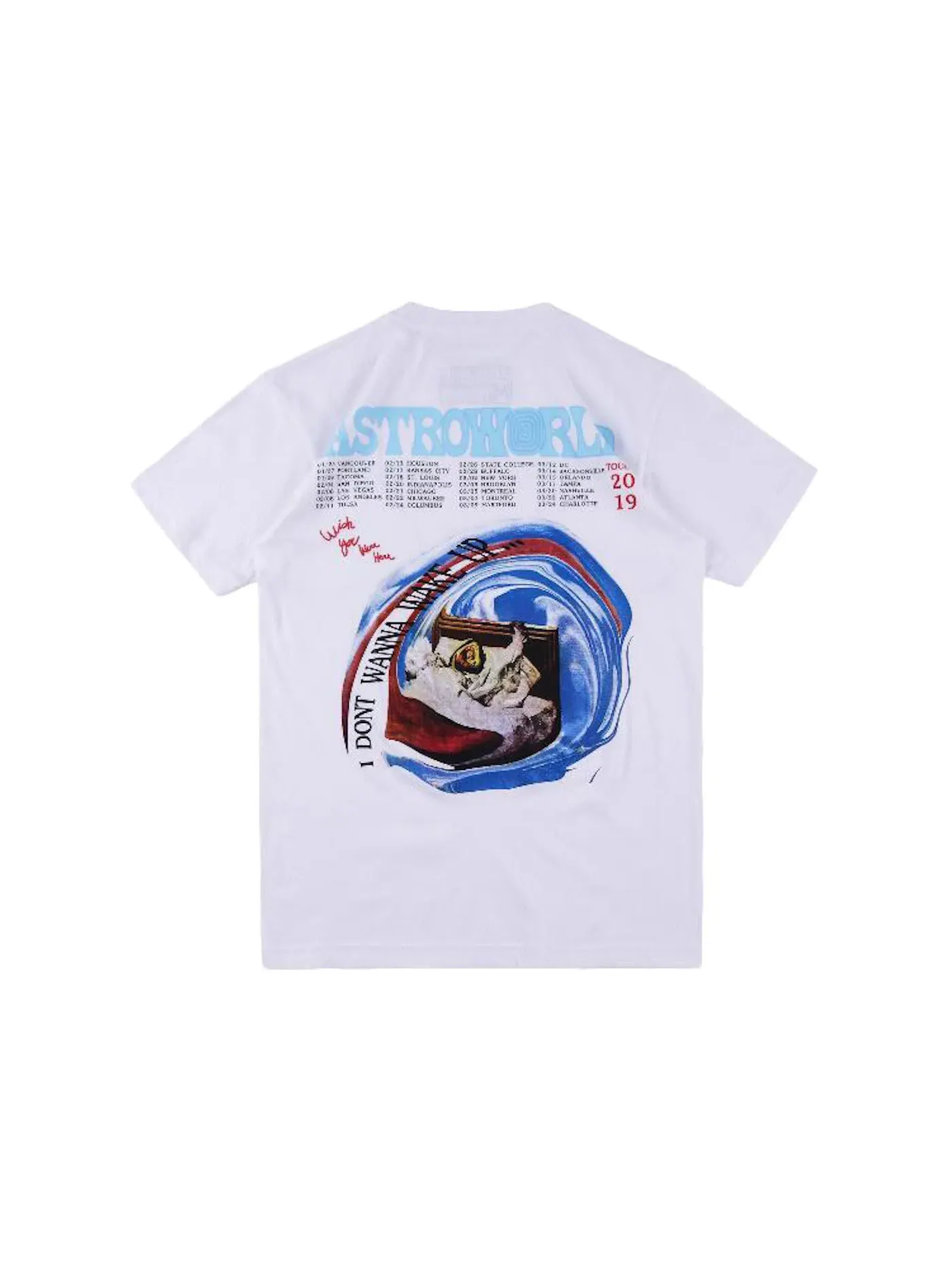 Мужская футболка с принтом Travis Scott T-Shirt — изображение 1 из 2, белый