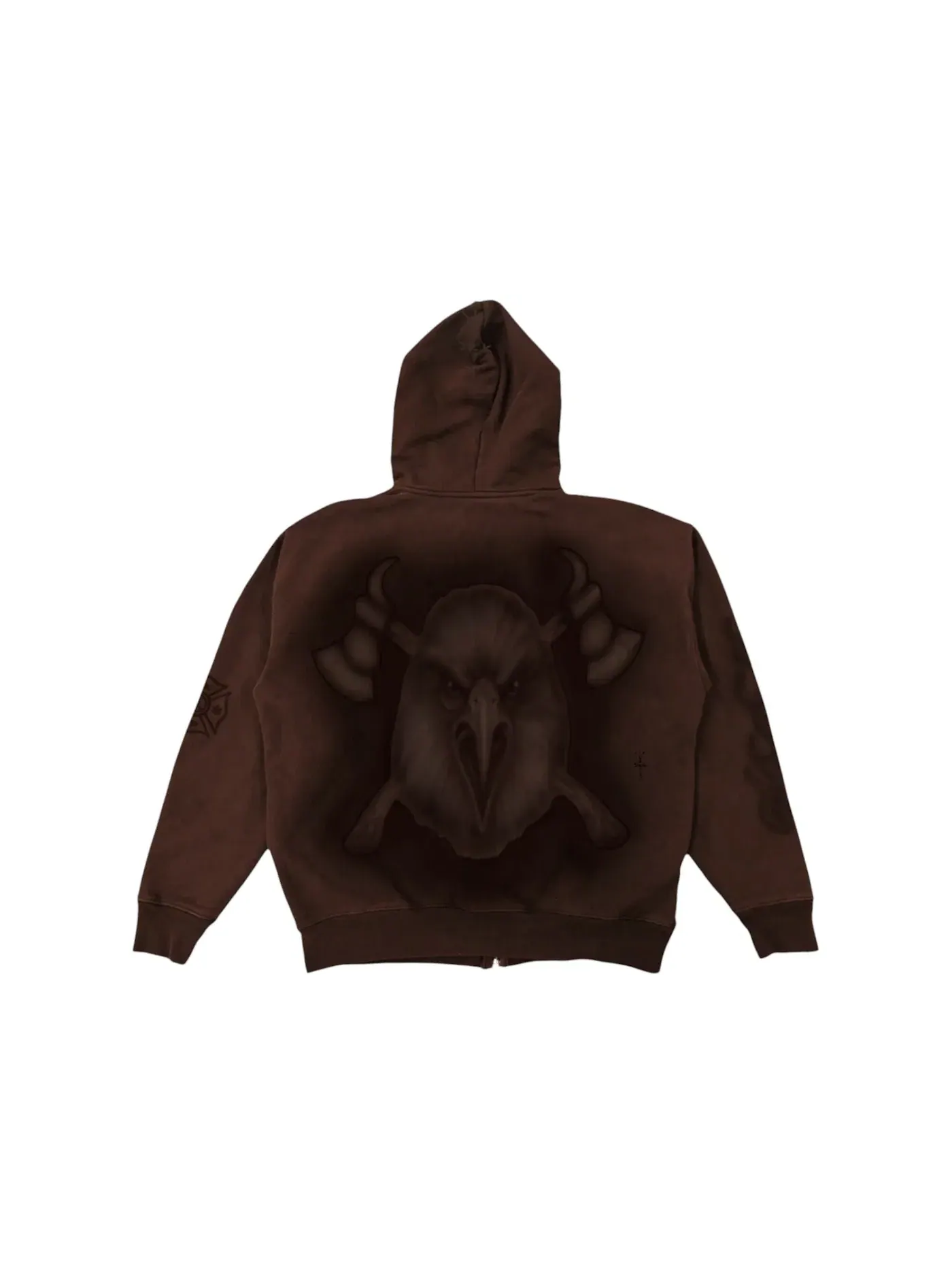 Мужская куртка-худи с принтом Travis Scott LAFD Zip Hoodie — изображение 2 из 2, коричневый