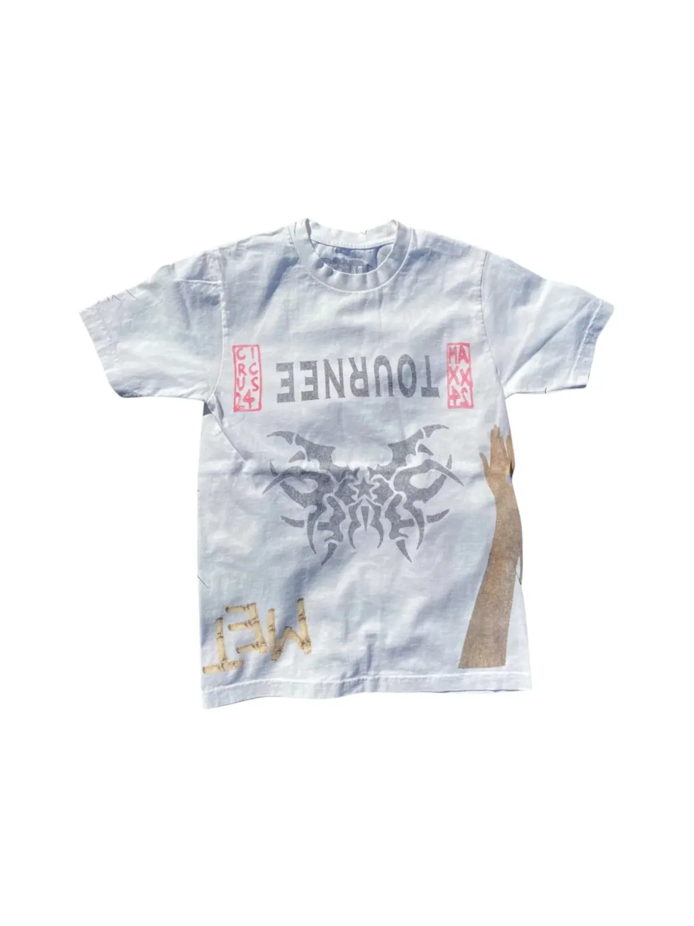 Мужская футболка с принтом Travis Scott T-Shirt — изображение 1 из 2, винтажный белый