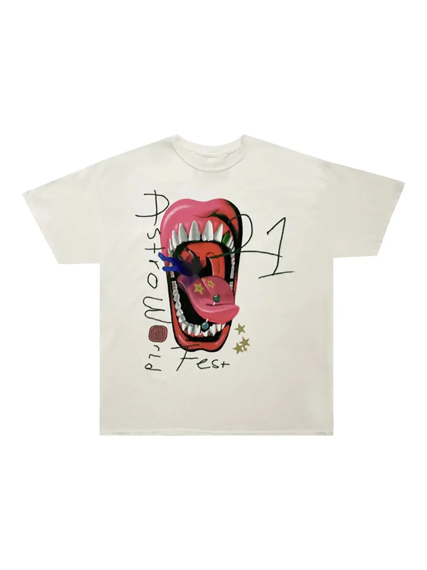 Мужская футболка с принтом Travis Scott T-shirt Travis Scott — изображение 1 из 2, белый