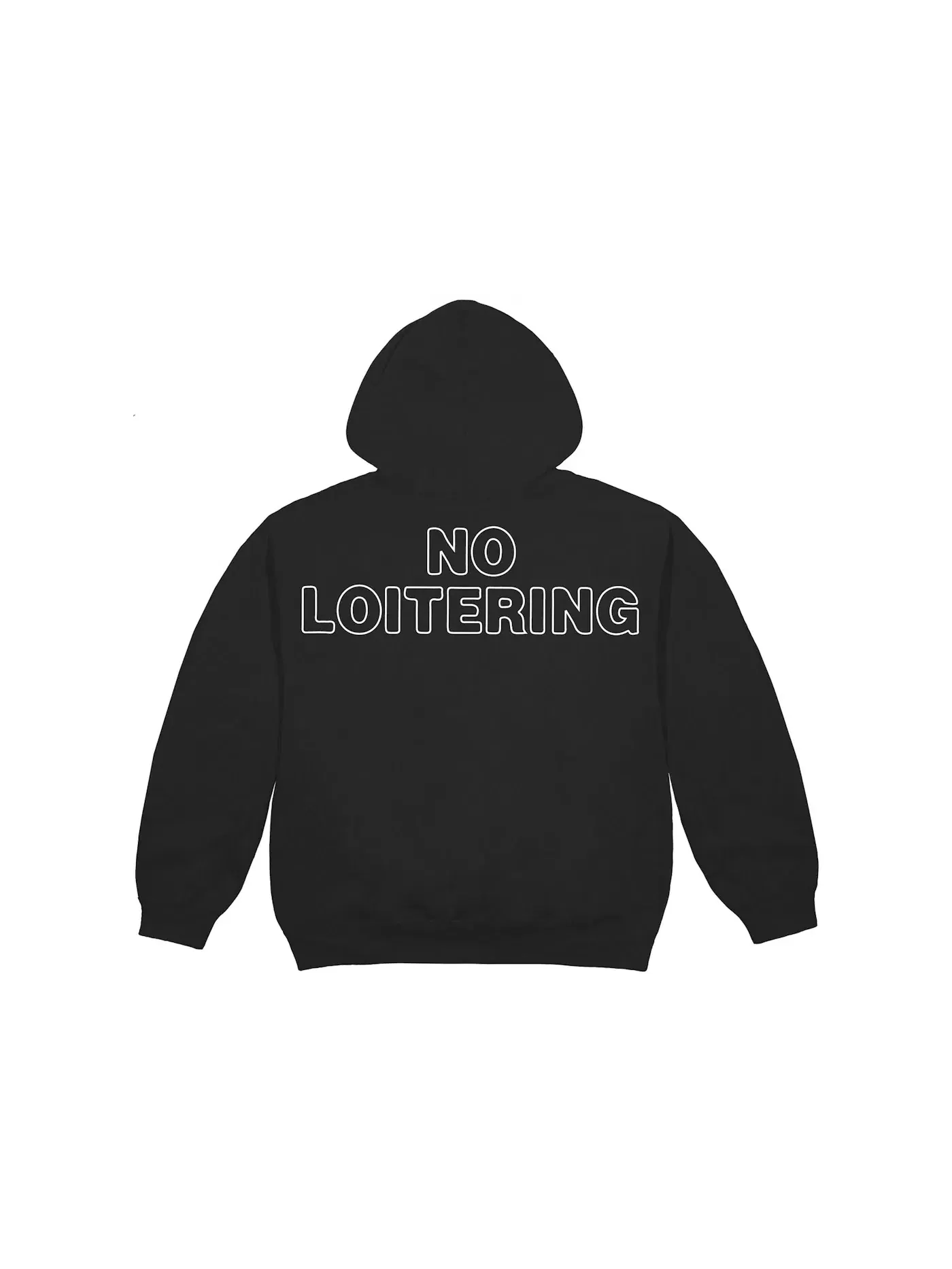 Мужской худи с принтом No Loitering Travis Scott — изображение 2 из 2, черный