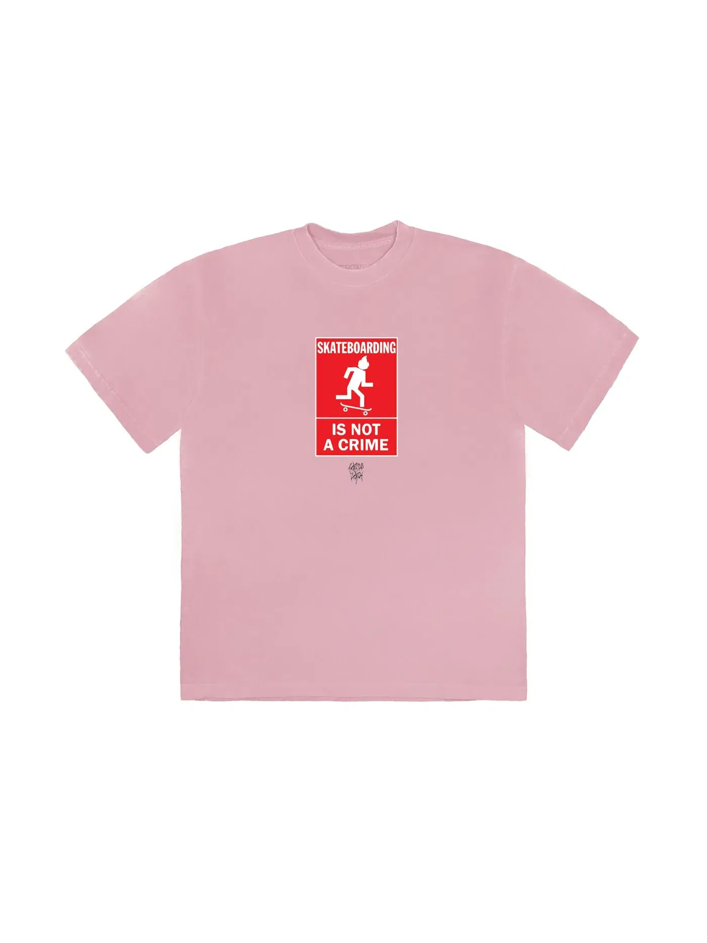Мужская футболка с принтом Travis Scott T-Shirt I — изображение 1 из 2, розовый