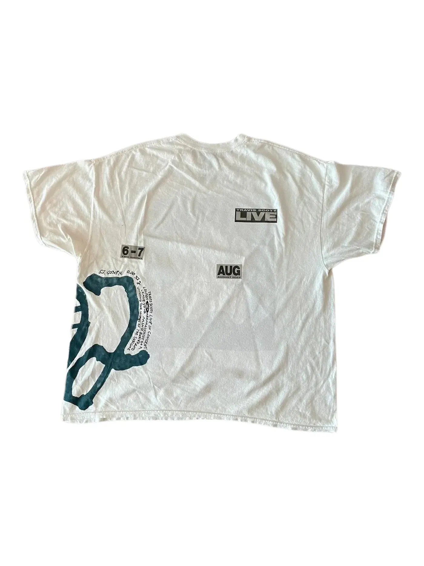 Мужская футболка с принтом Travis Scott T-shirt Travis Scott — изображение 2 из 2, белый