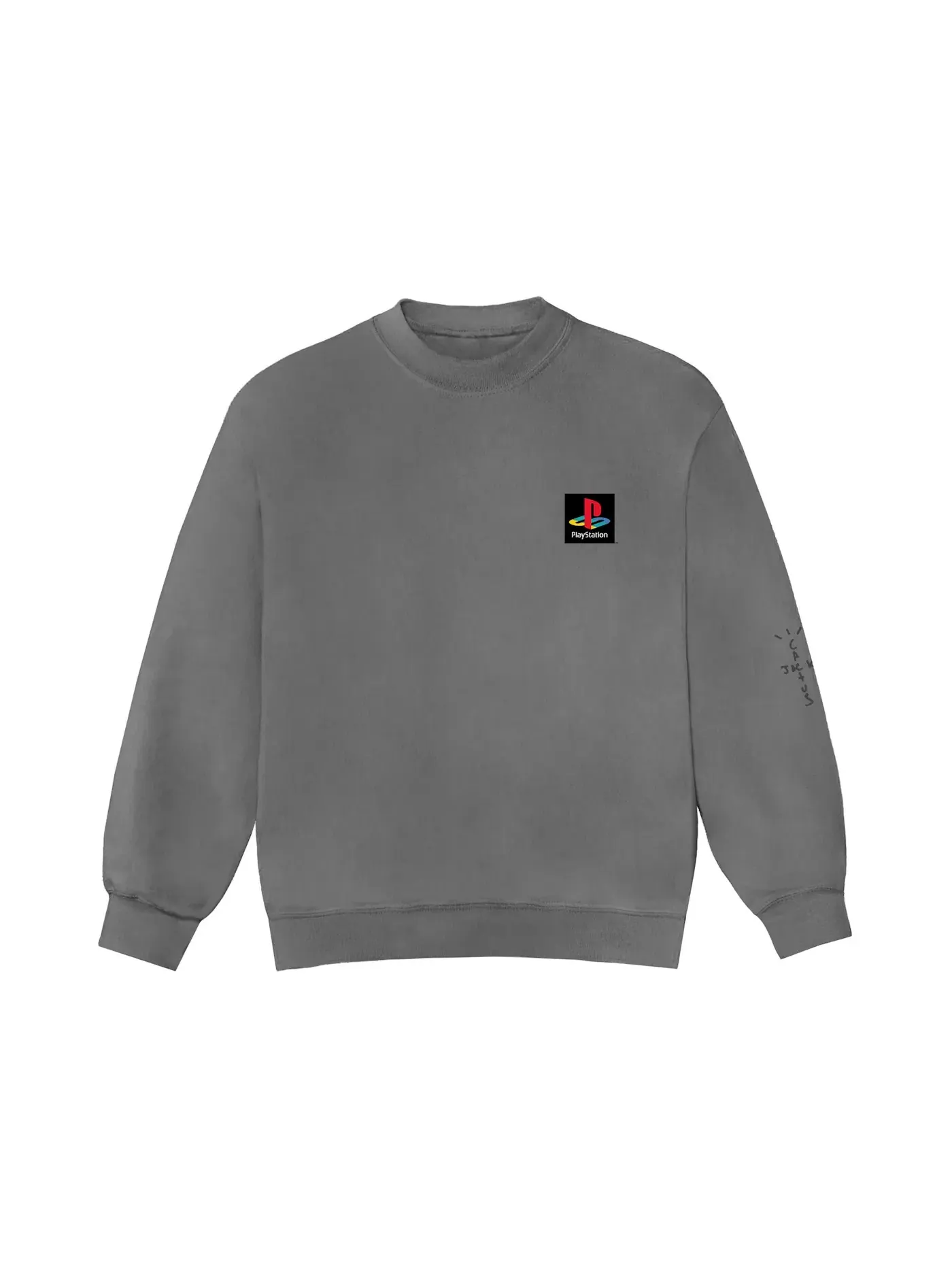 Мужской свитшот с принтом Travis Scott PS Classic Crewneck — изображение 1 из 2, серый