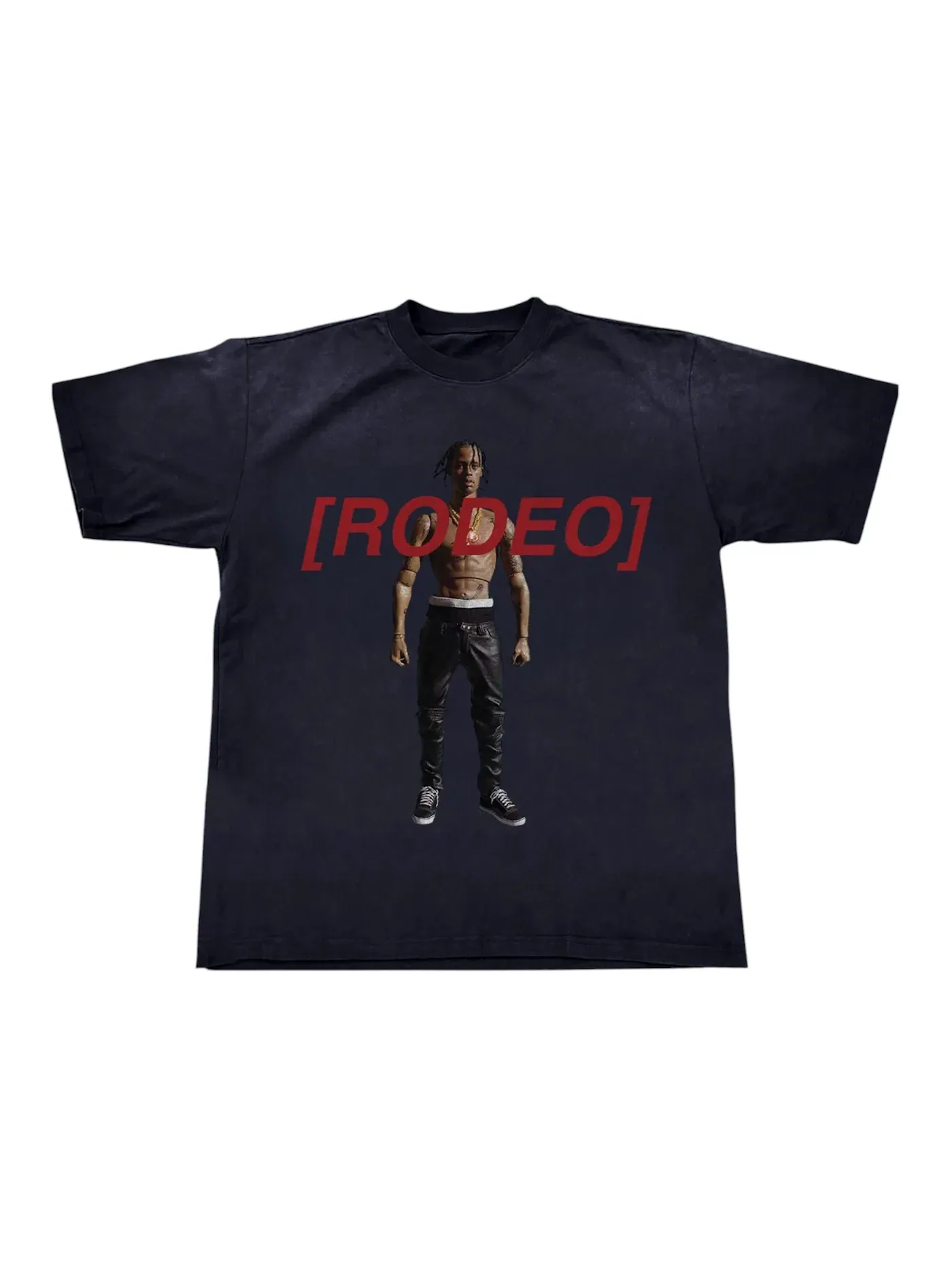 Мужская футболка с принтом Travis Scott Rodeo 10 Years Action Figure Tee — изображение 1 из 2, черный