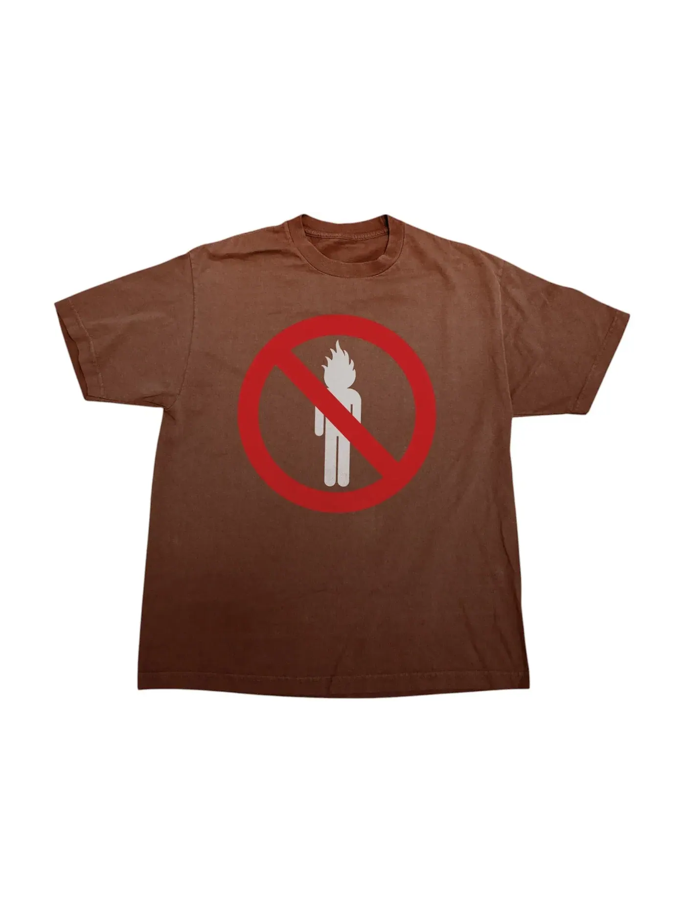 Мужская футболка с принтом Travis Scott Rodeo 10 Years La Flame Tee Brown — изображение 1 из 2